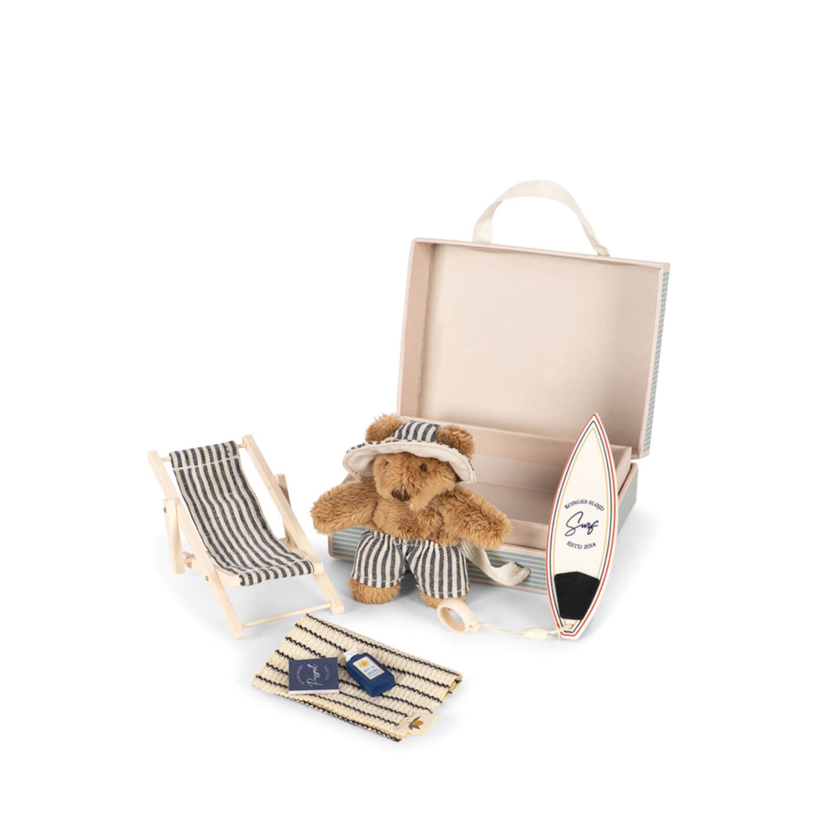 Tiny Teddy Travel - Blue Stripe