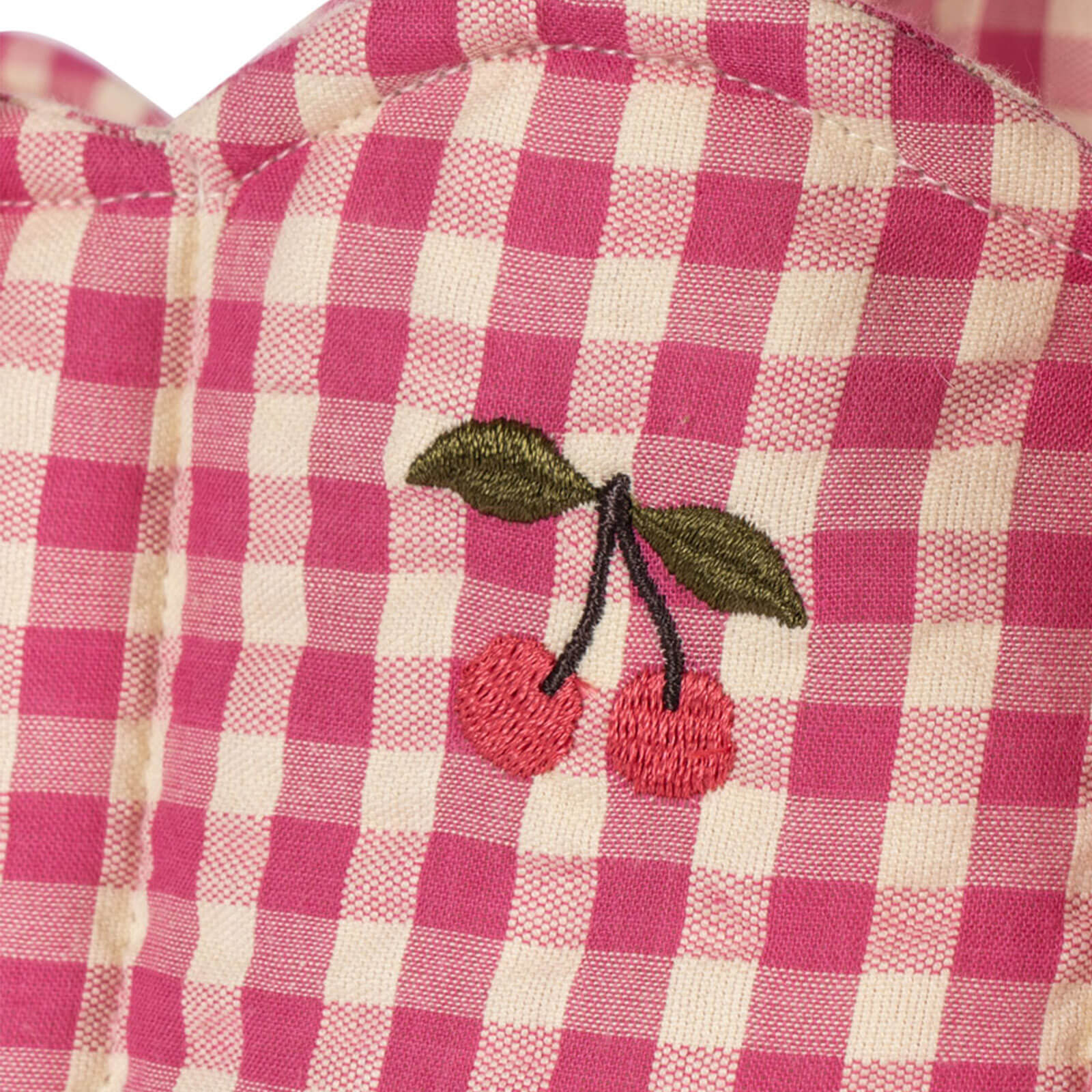 Doll Carry Cot - Bubblegum Check