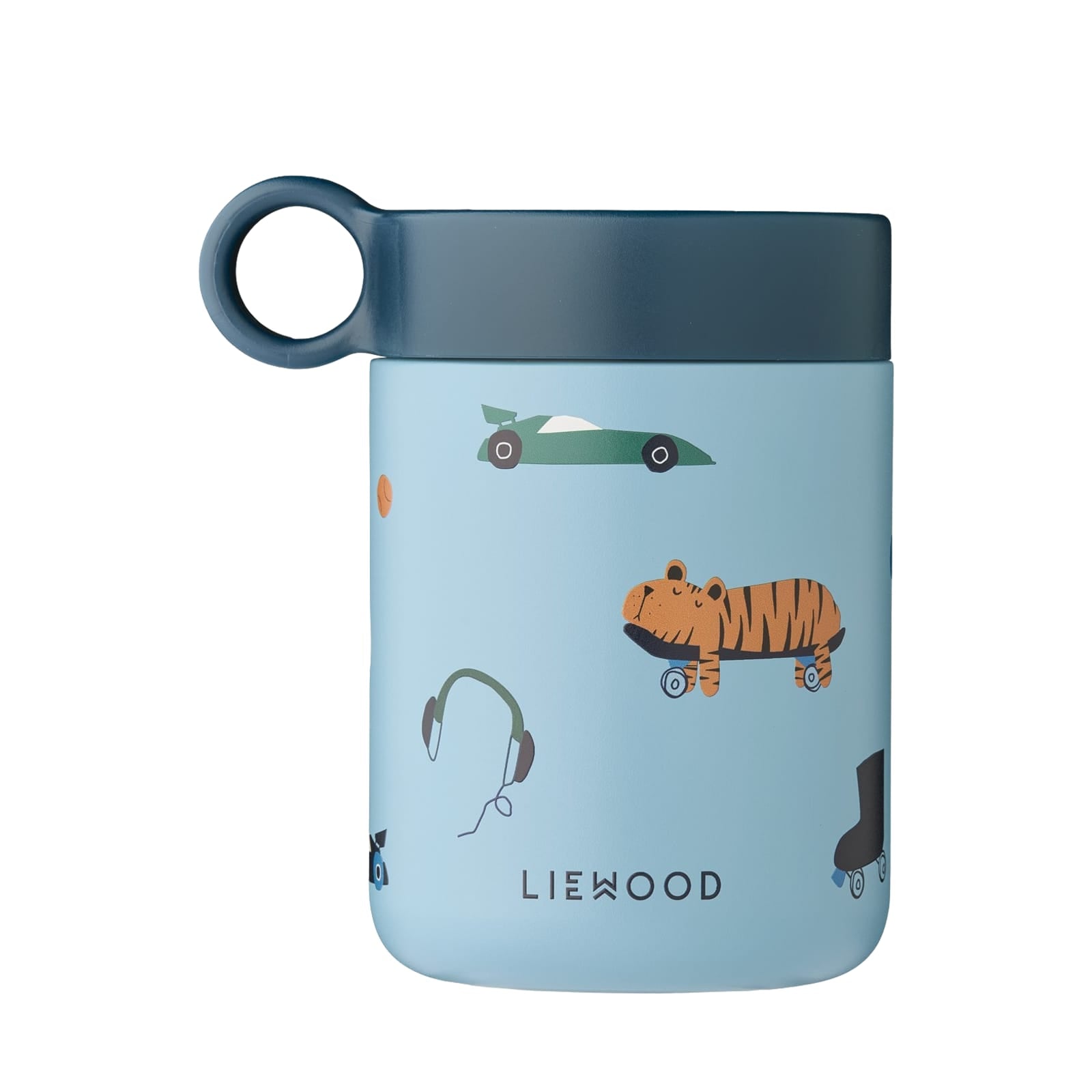 Kiani Printed Food Jar - Fun Beach Blue