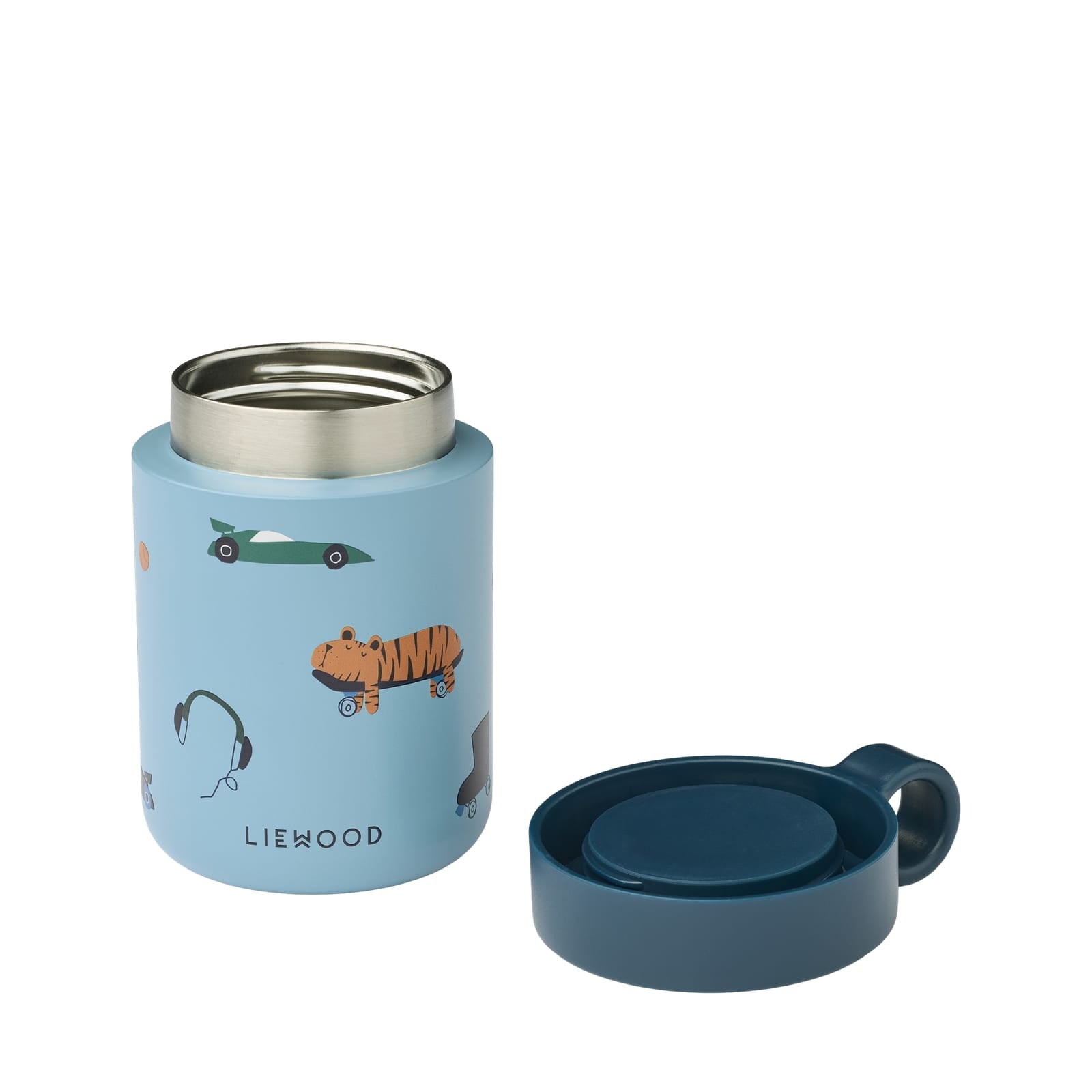 Kiani Printed Food Jar - Fun Beach Blue