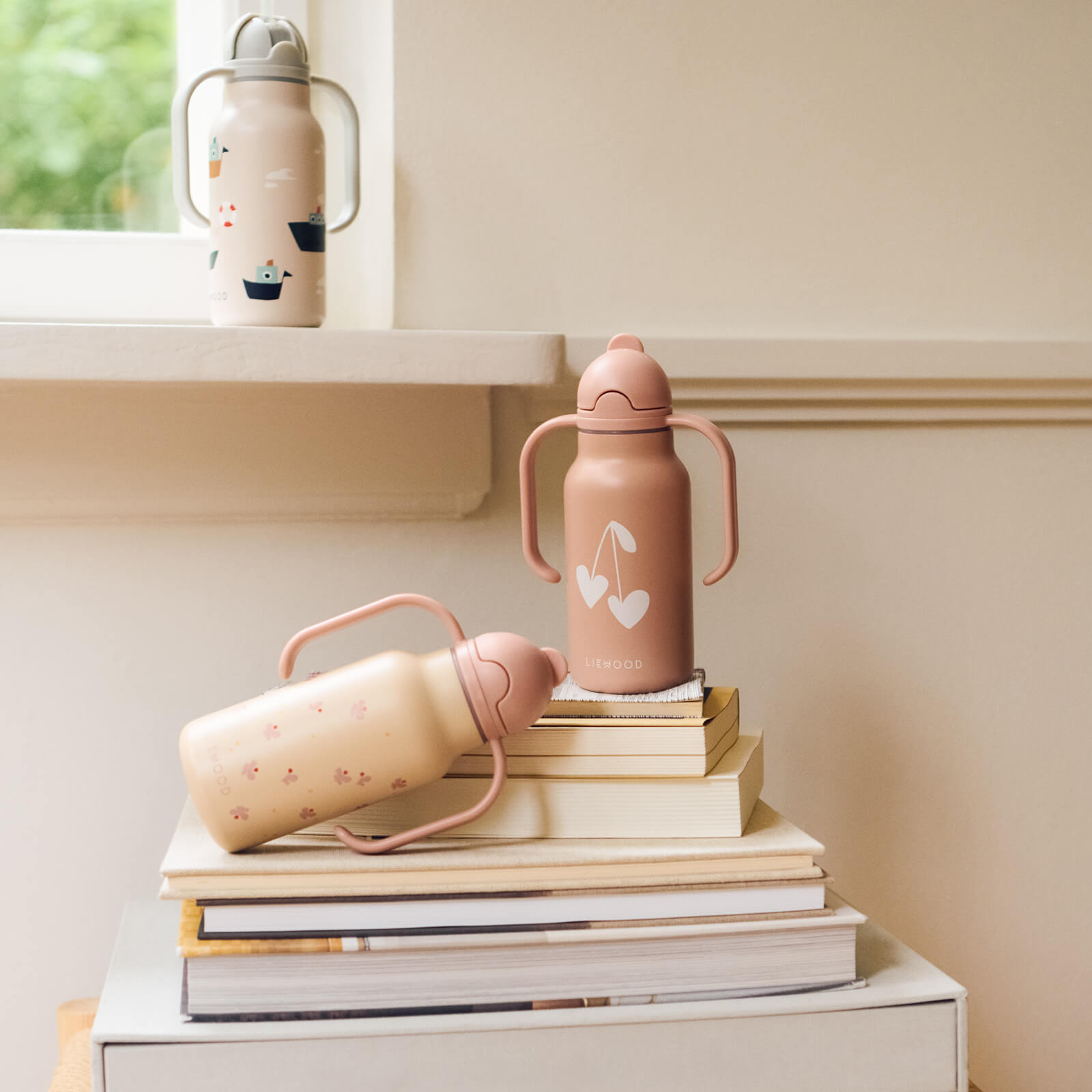 Kimmie Water Bottle 250ml - Mini Butterfly Apple Blossom