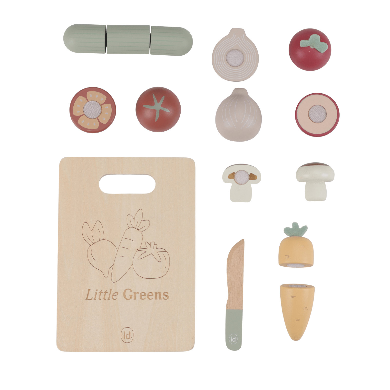 Wooden Cutting Vegetables - 15 Pieces