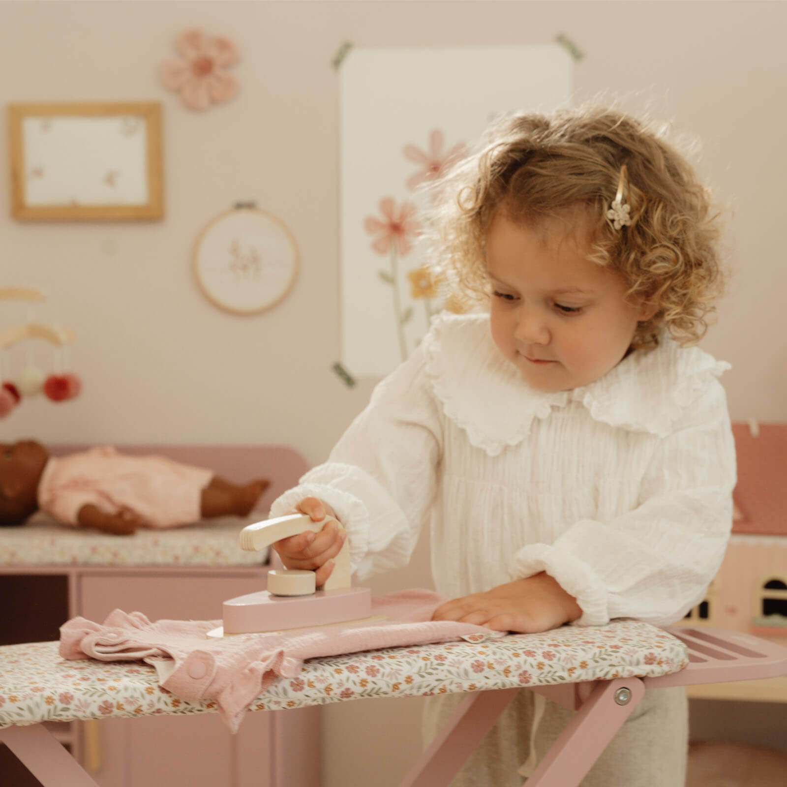 Wooden Play Ironing Board Set