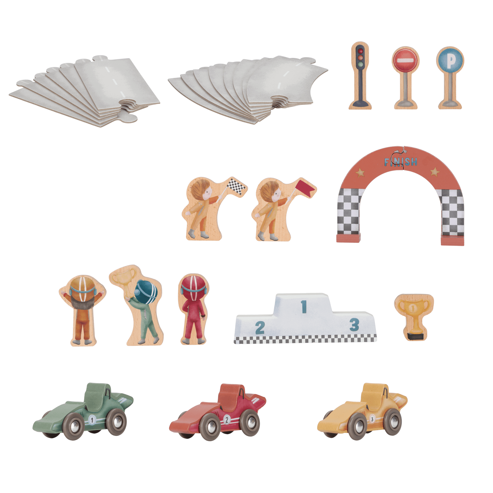 Race Track Play Case Set - 30 Pieces