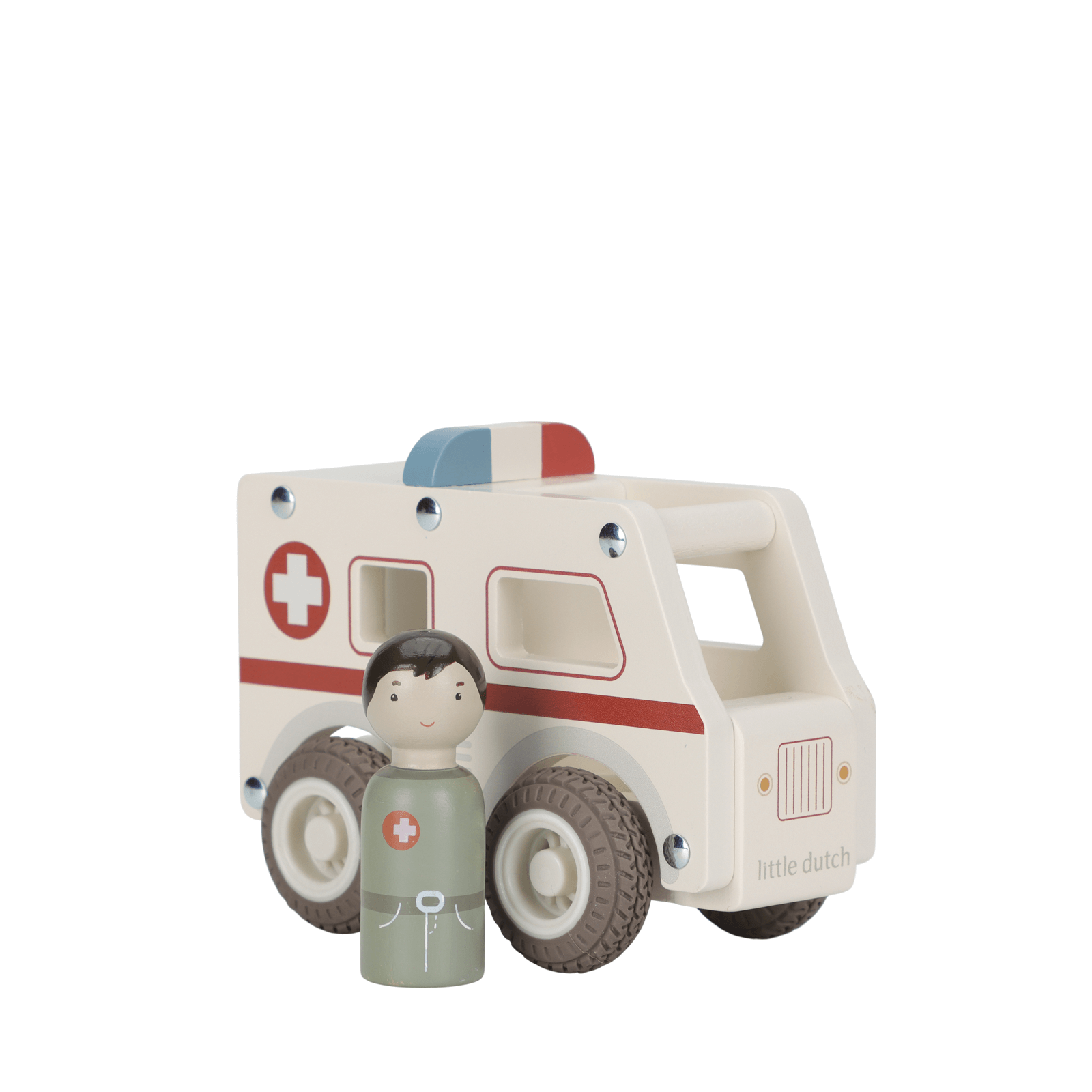 Wooden Ambulance and Peg Doll