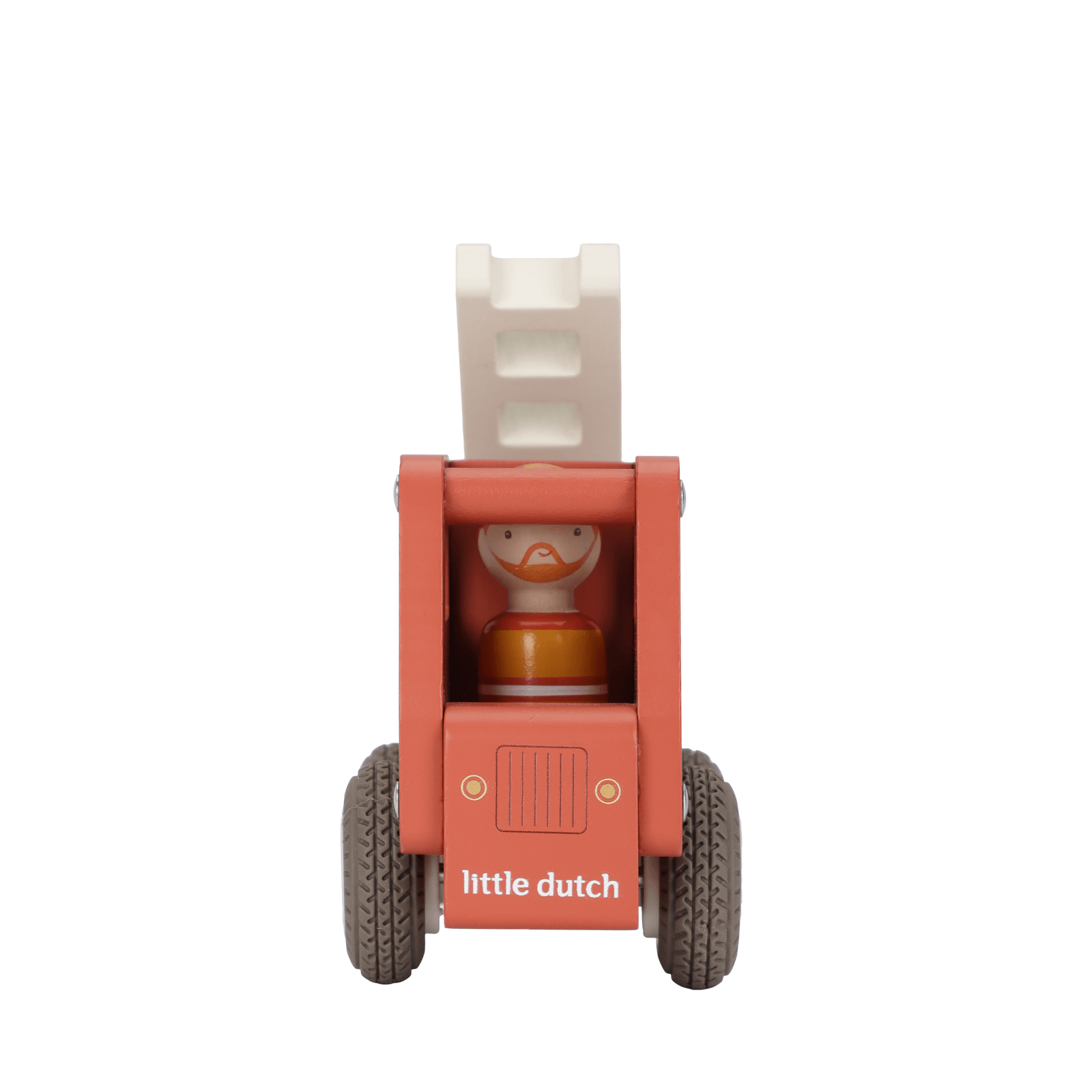 Wooden Fire Truck and Peg Doll