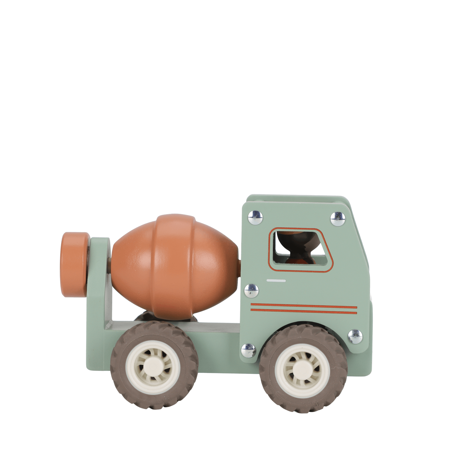 Wooden Cement Truck and Peg Doll