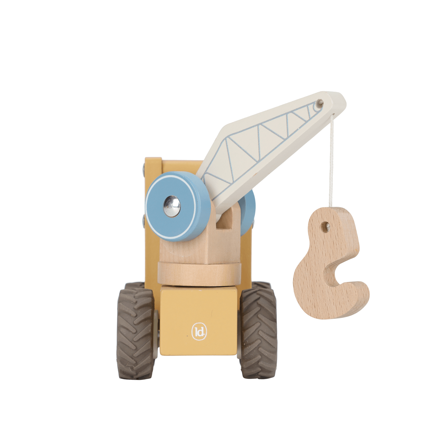 Wooden Crane Truck and Peg Doll