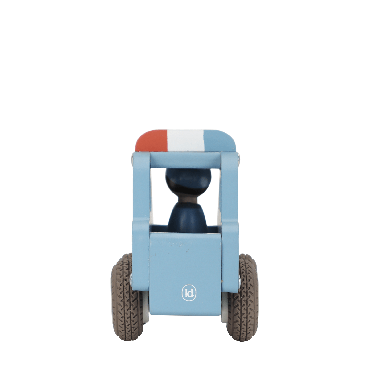 Wooden Police Car and Peg Doll