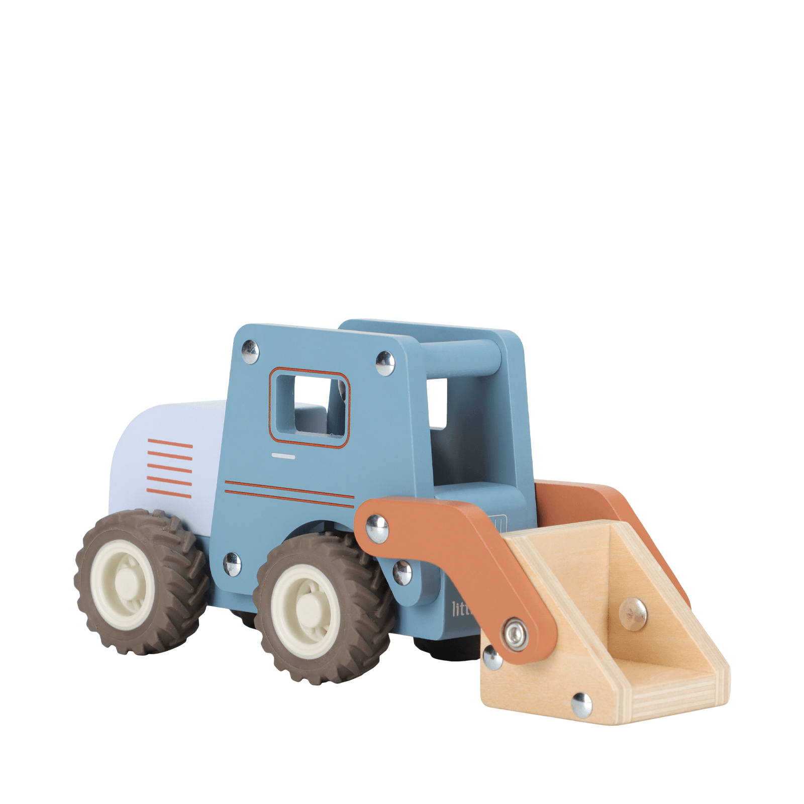 Wooden Bulldozer and Peg Doll