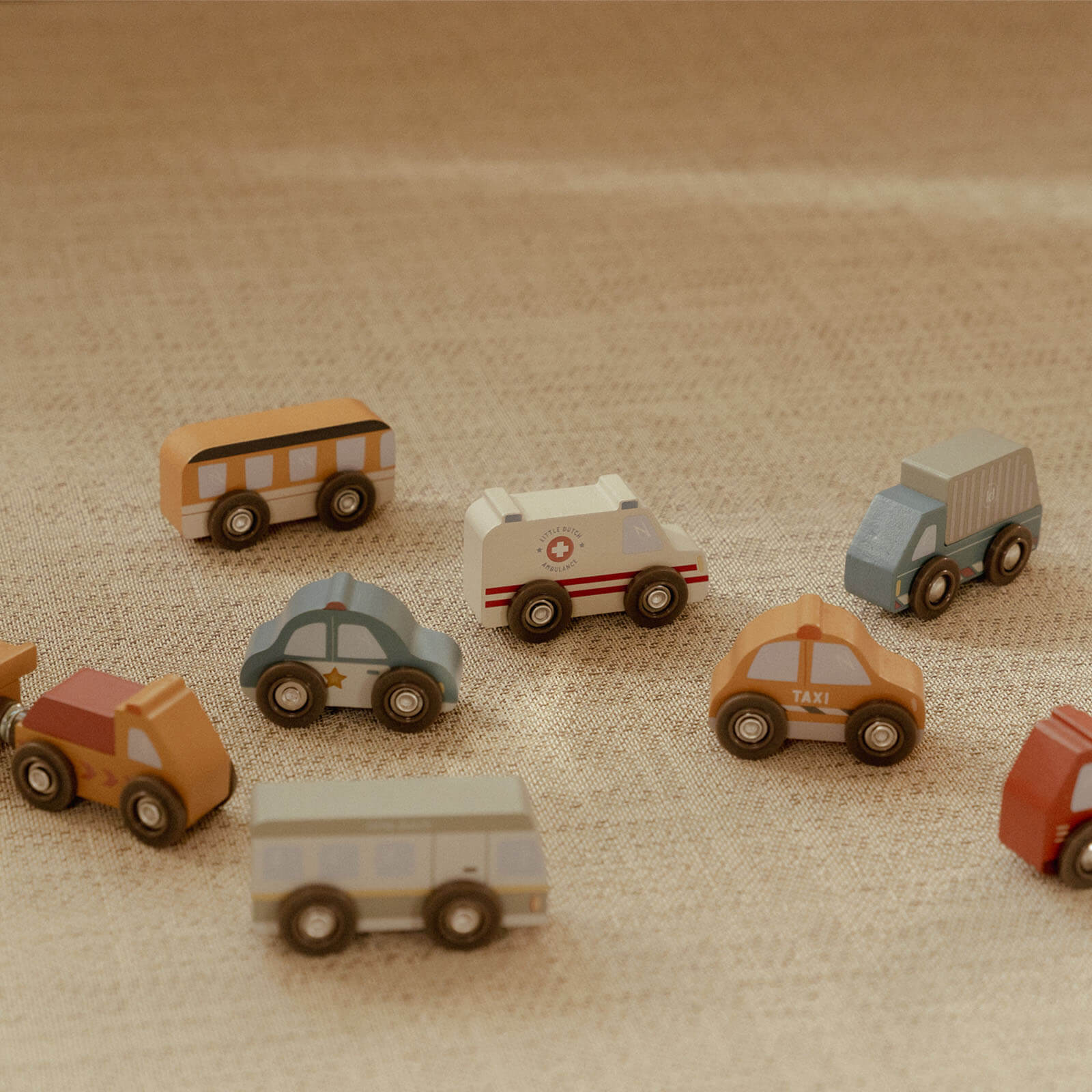 Wooden Vehicle Set - 10 Pieces