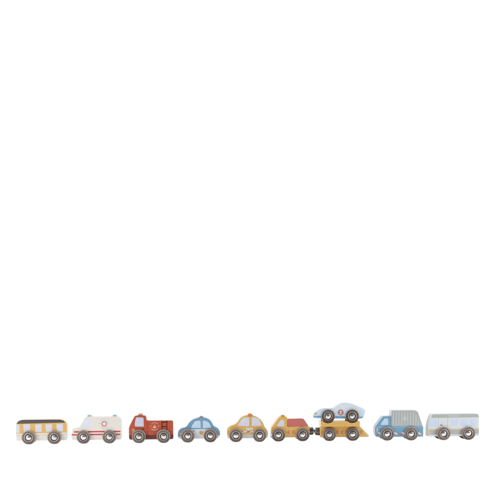 Wooden Vehicle Set - 10 Pieces
