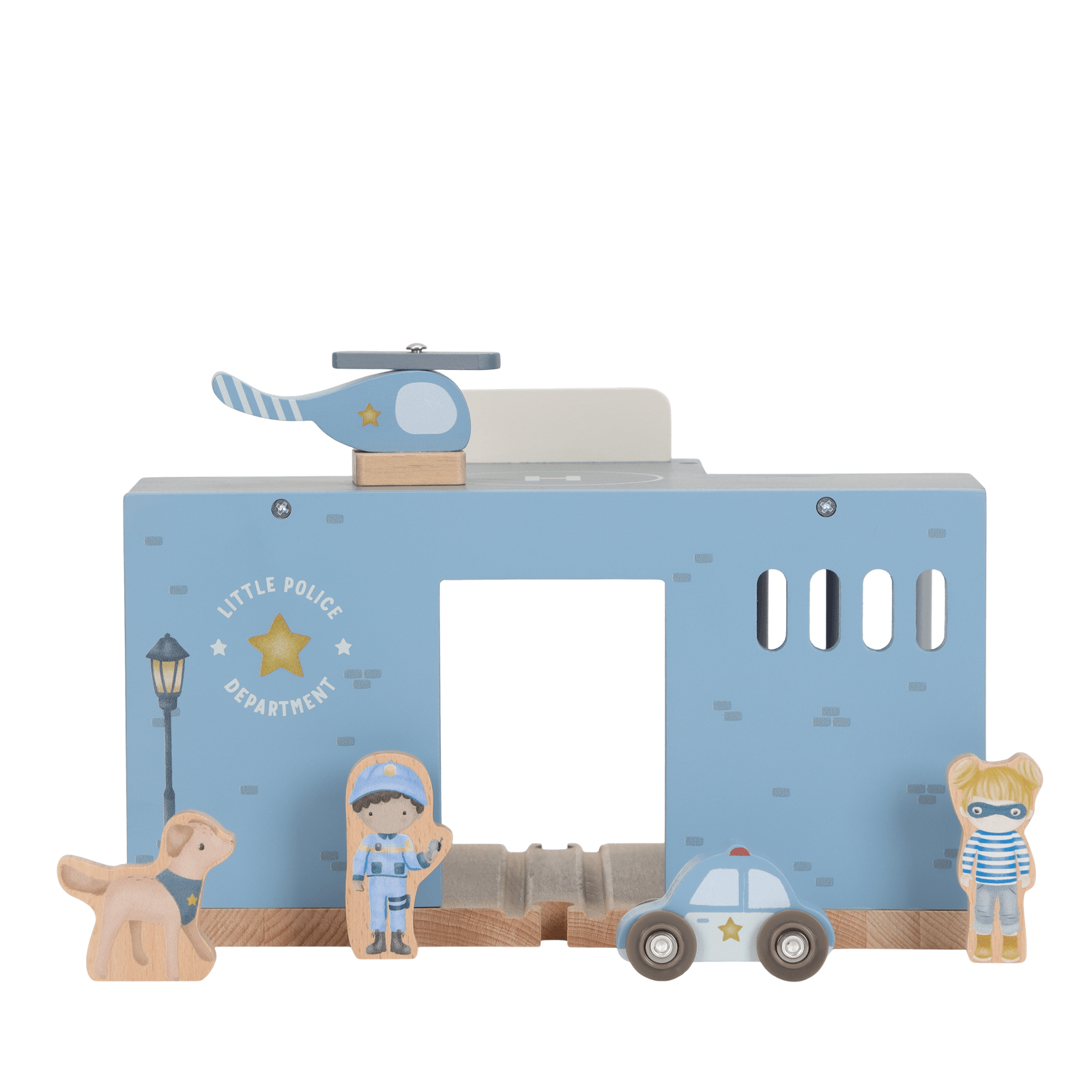 Wooden Police Station - 6 Pieces