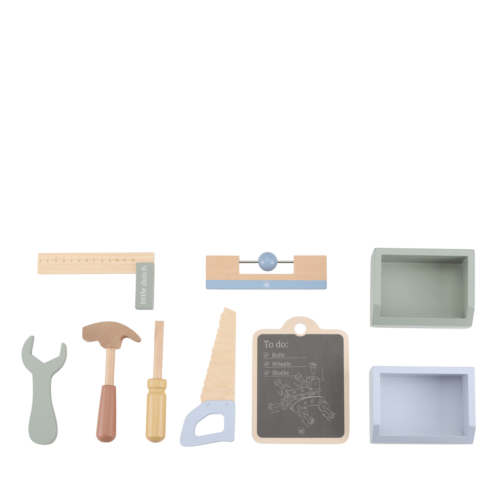 Blue Workbench and Accessories