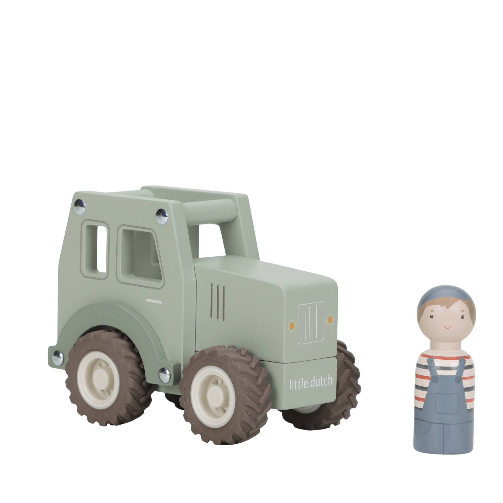 Wooden Tractor and Peg Doll