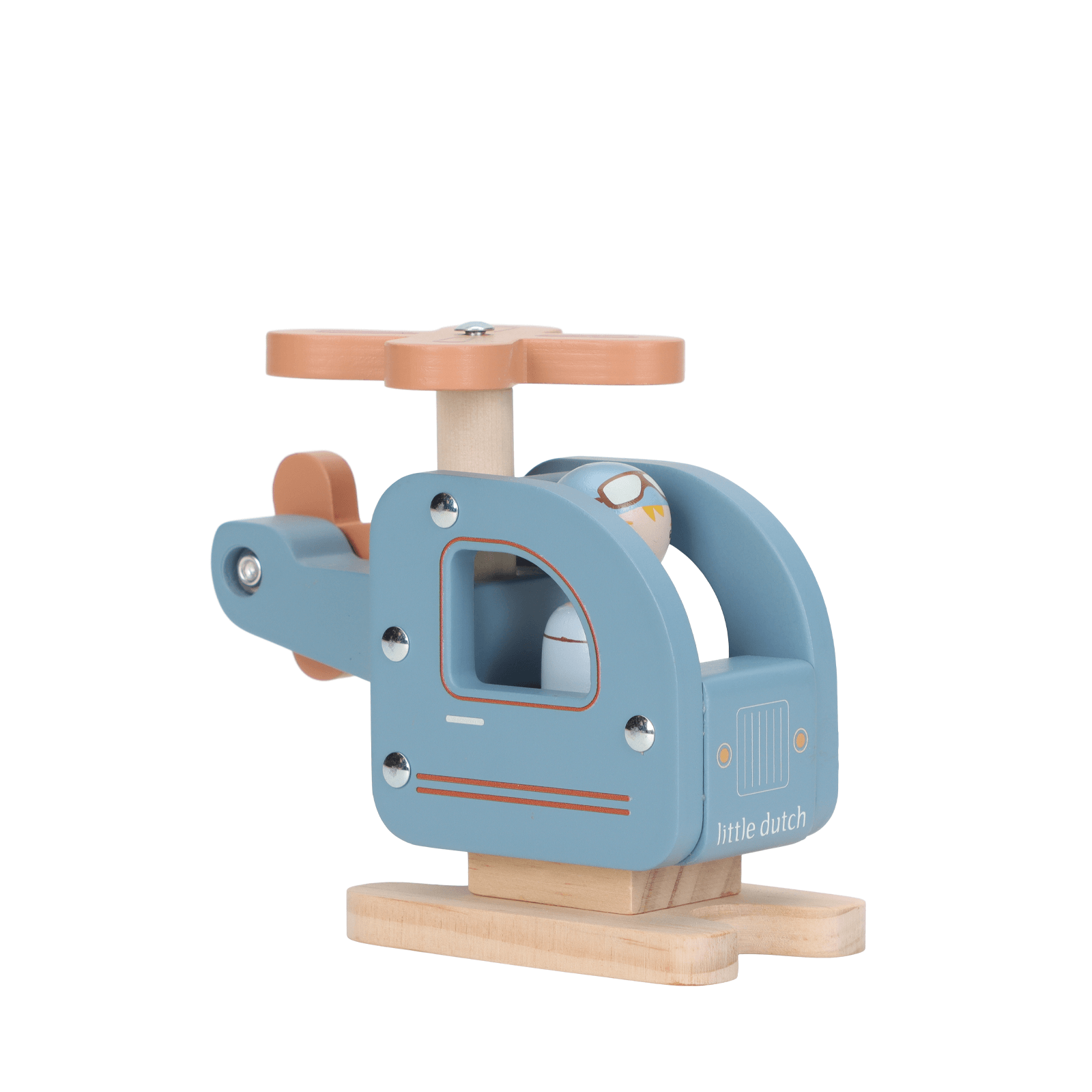 Wooden Helicopter and Peg Doll