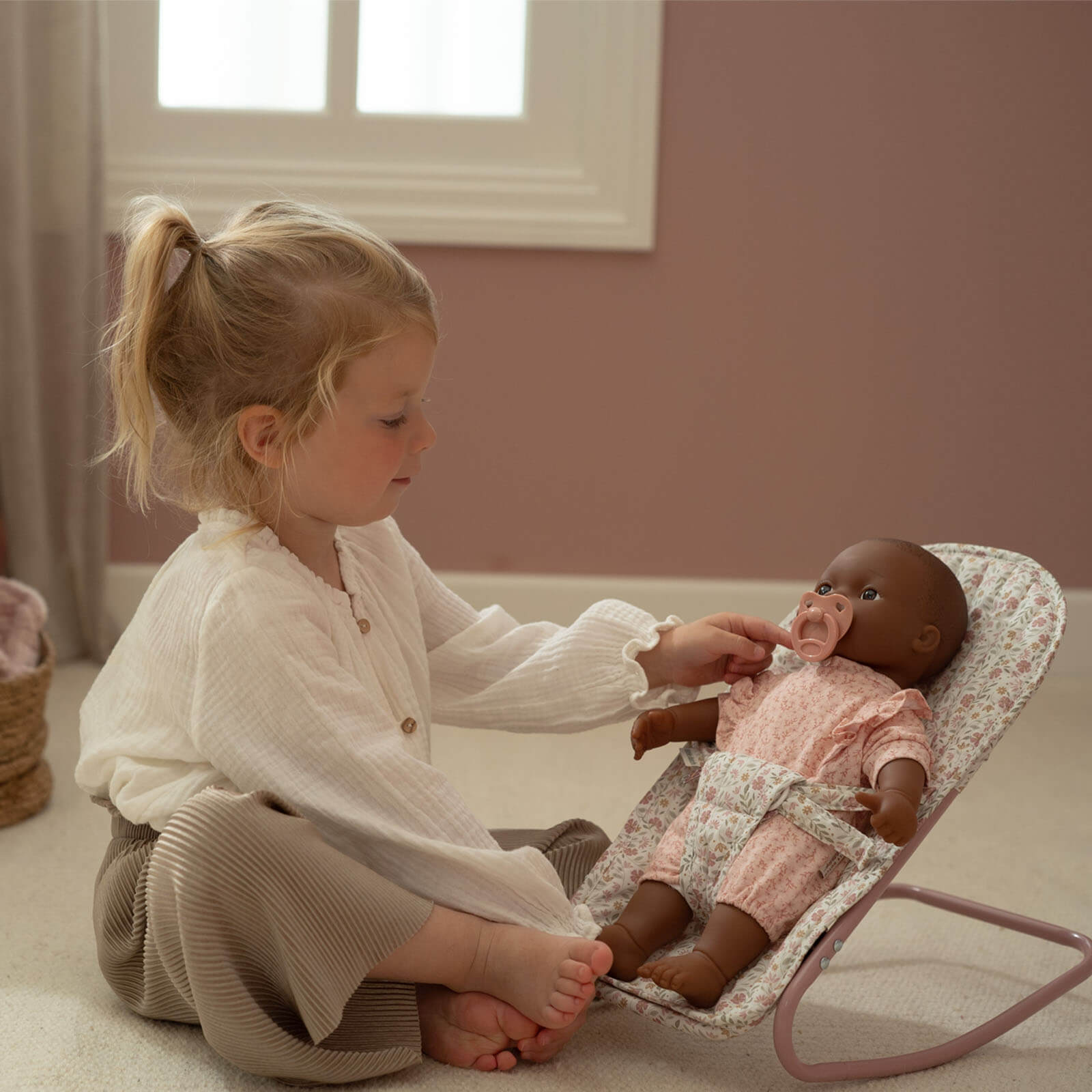 Baby Doll Bouncer - Pink Flowers