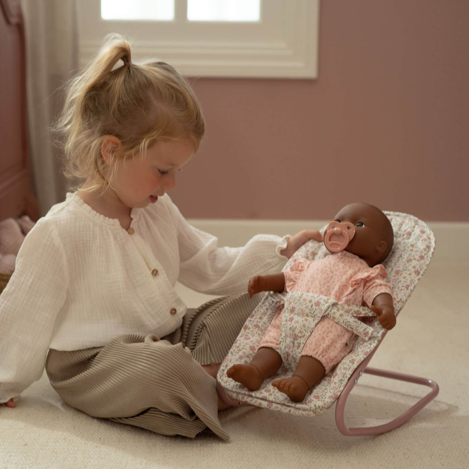 Baby Doll Bouncer - Pink Flowers