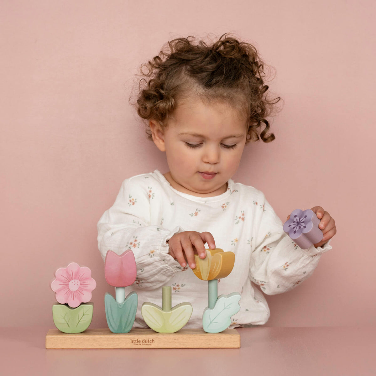 Stacking Puzzle - Fairy Garden Flowers