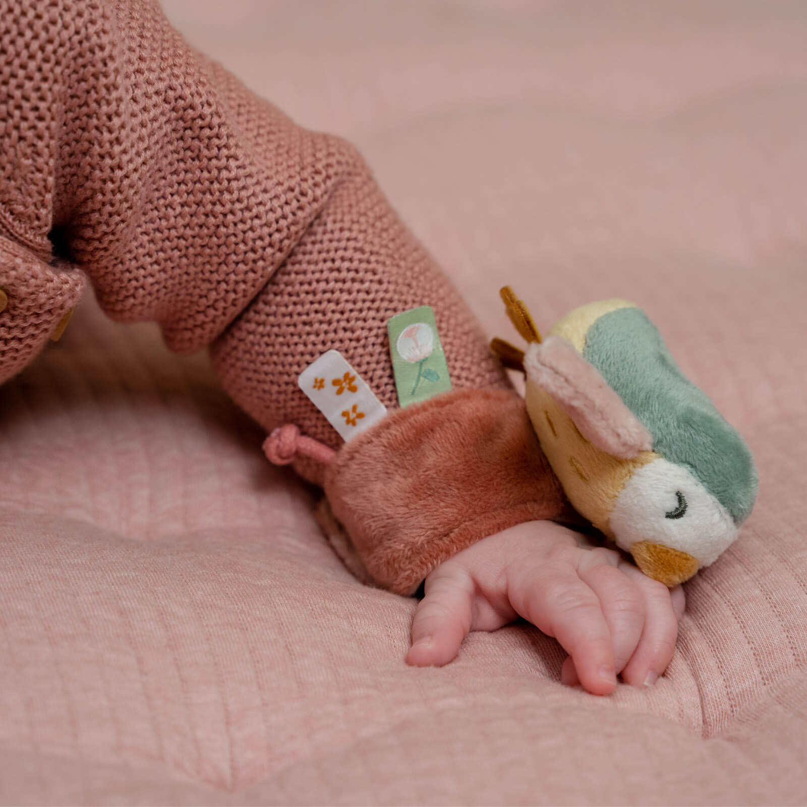 Wrist Rattle - Flowers and Butterflies