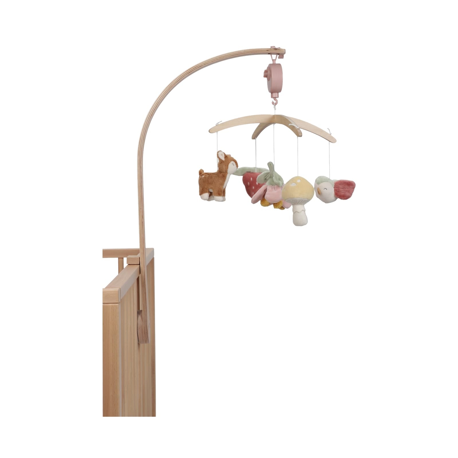 Wooden Music Cot Mobile - Fairy Garden