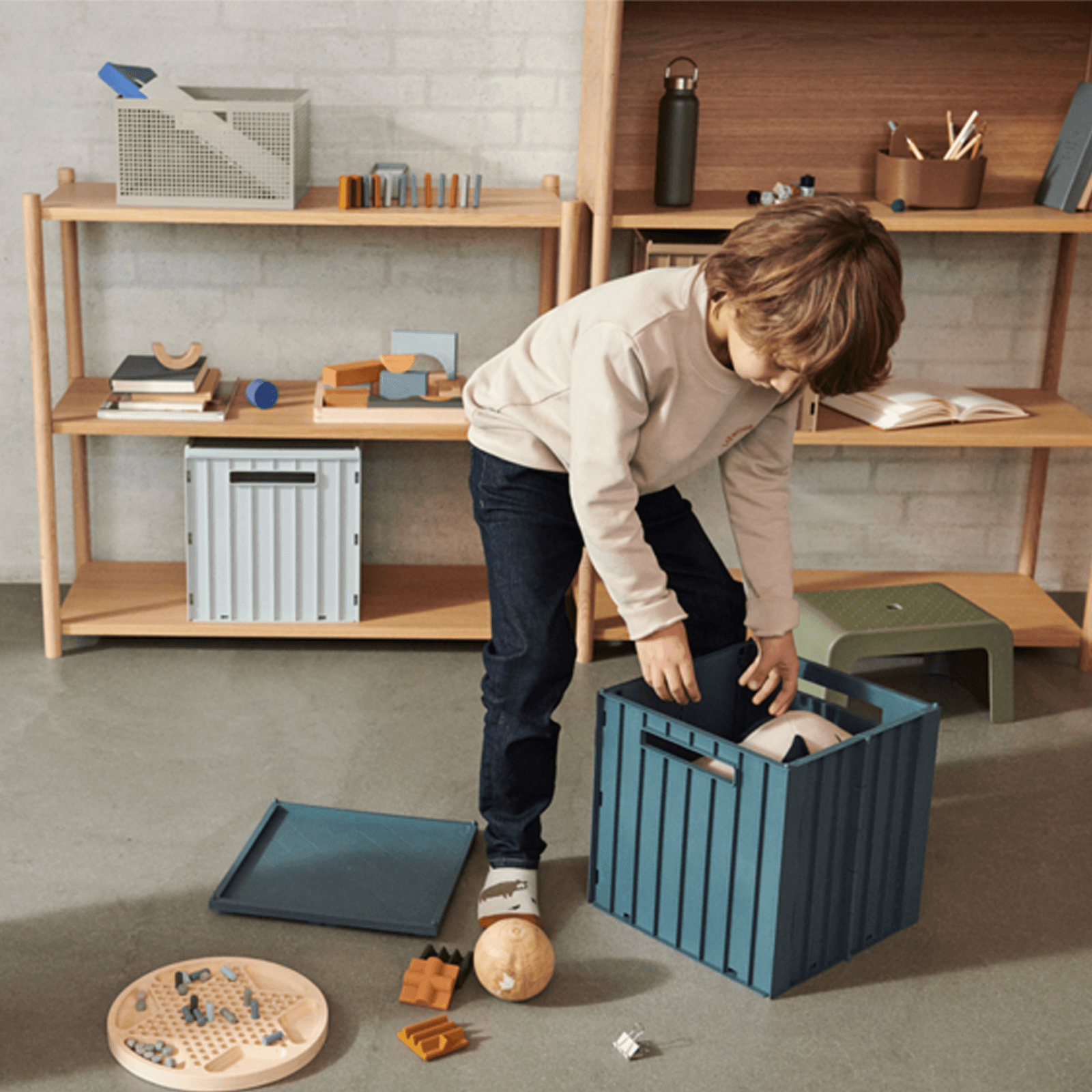 Elijah Storage Box - Whale Blue