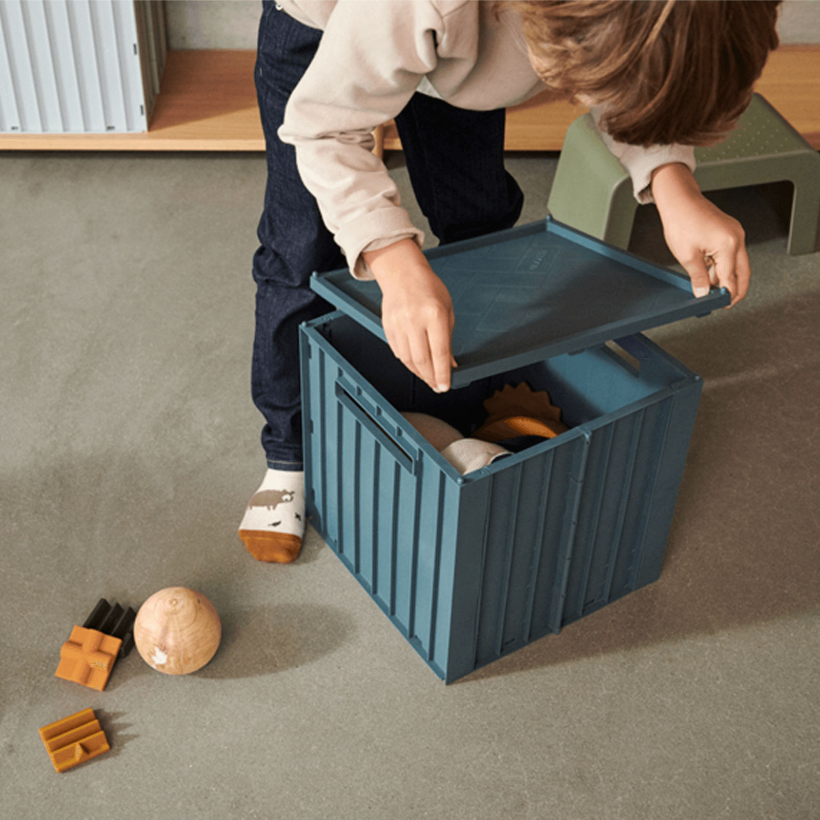 Elijah Storage Box - Whale Blue