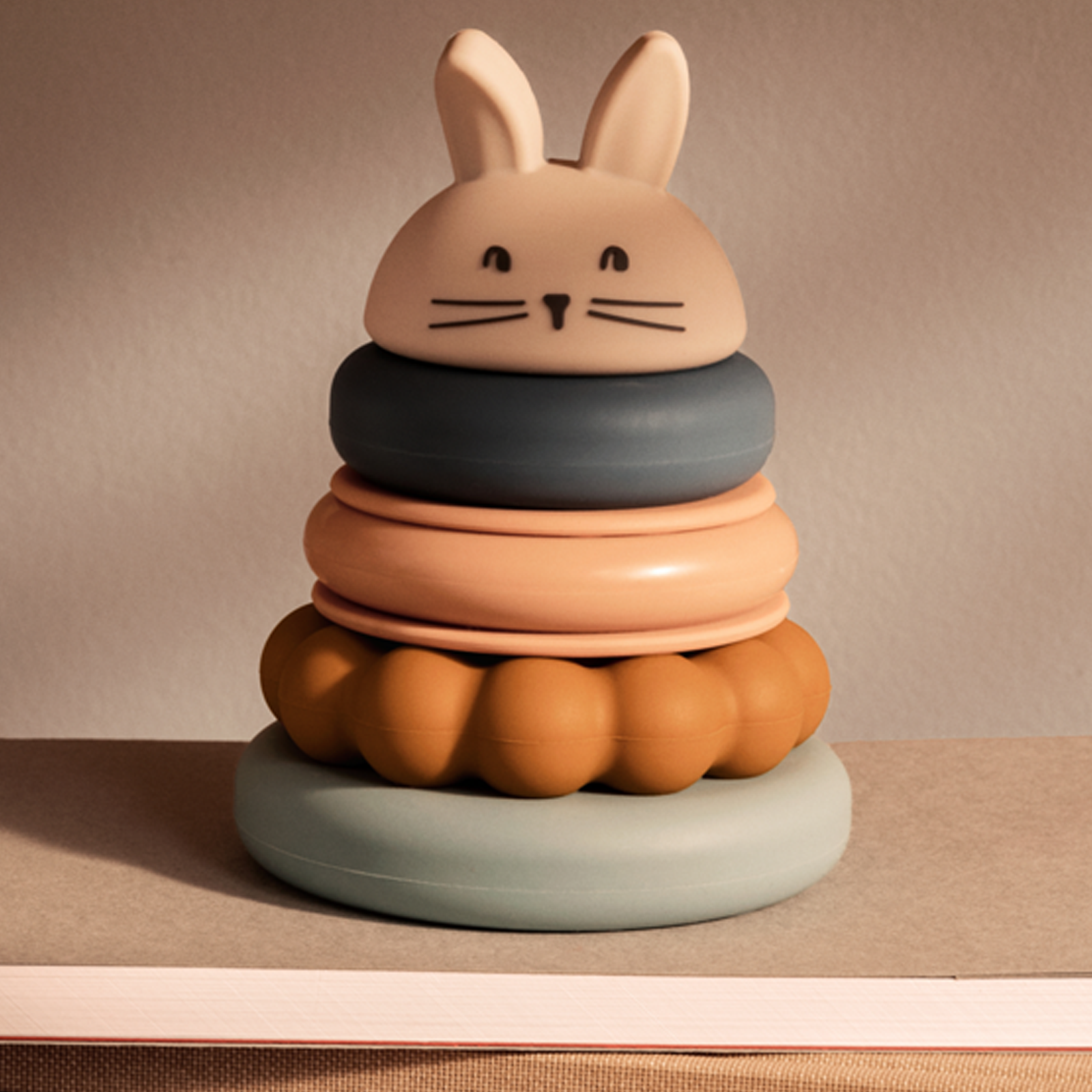 Donata Silicone Stacking Tower - Sandy Multi Mix