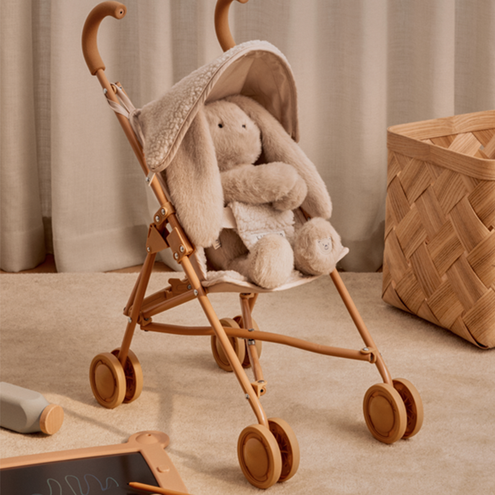 Elsie Pile Doll Stroller - Sandy