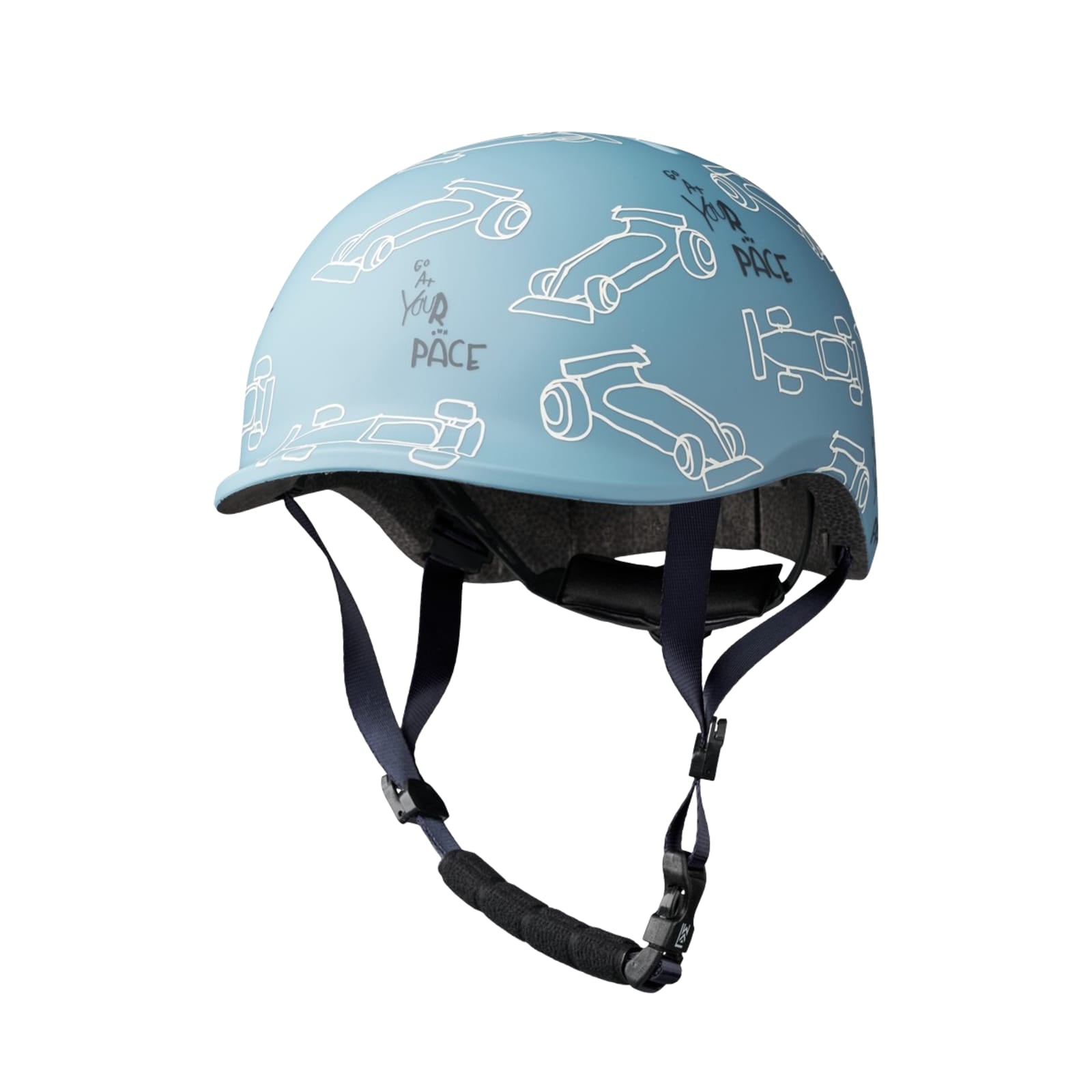 Milly Bike Helmet - Race Cars Beach Blue