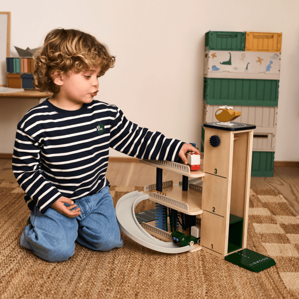 Jordy Wooden Parking Tower - Beach Blue