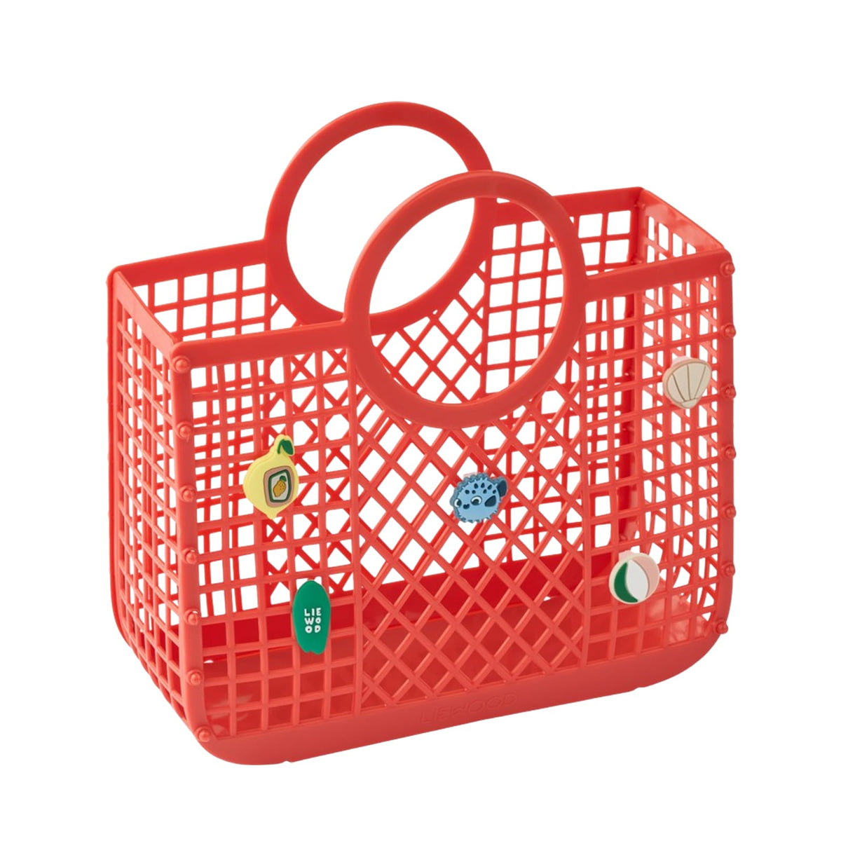 Samantha Basket with Charms - Coral