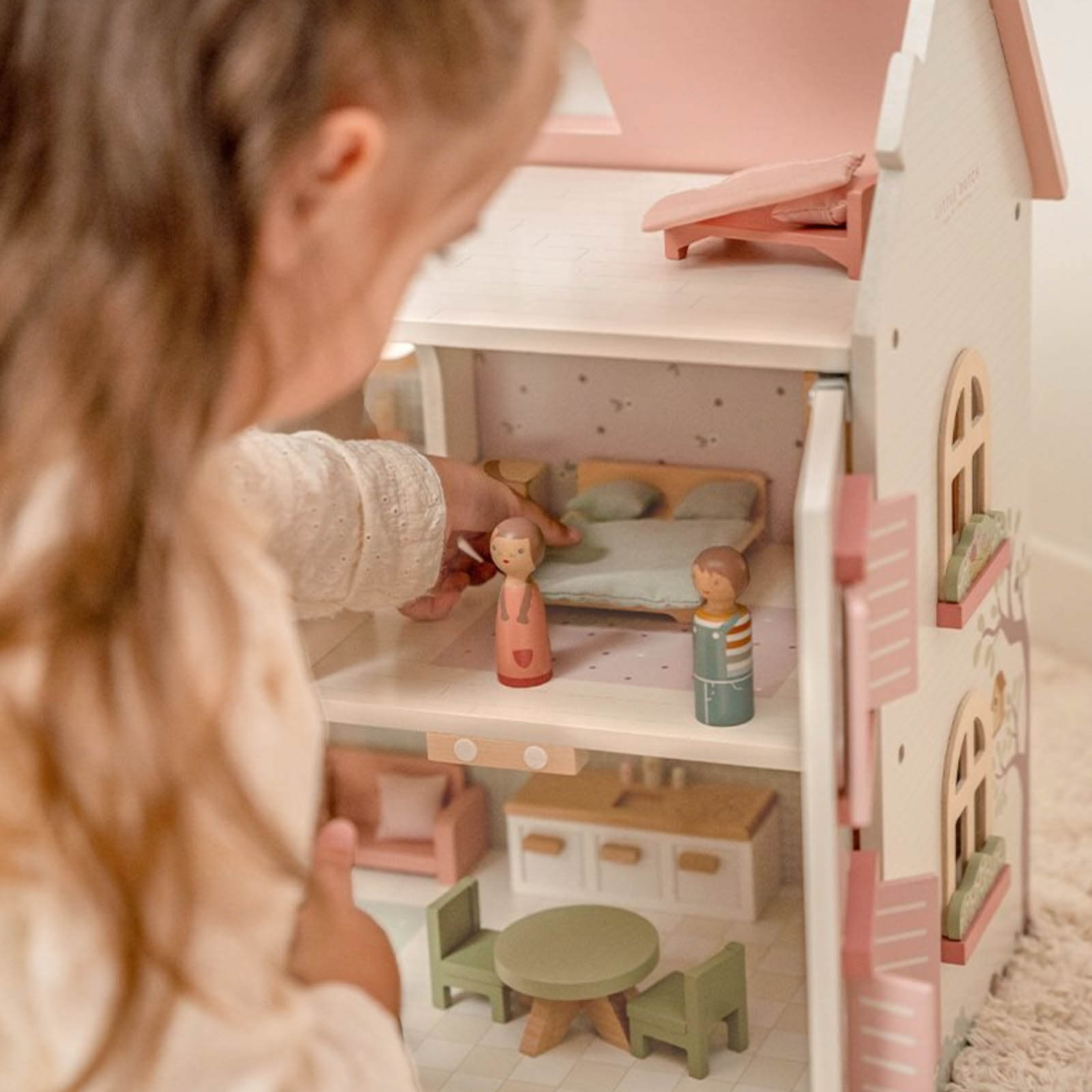 Pink Doll's House Plus Furniture and Accessories