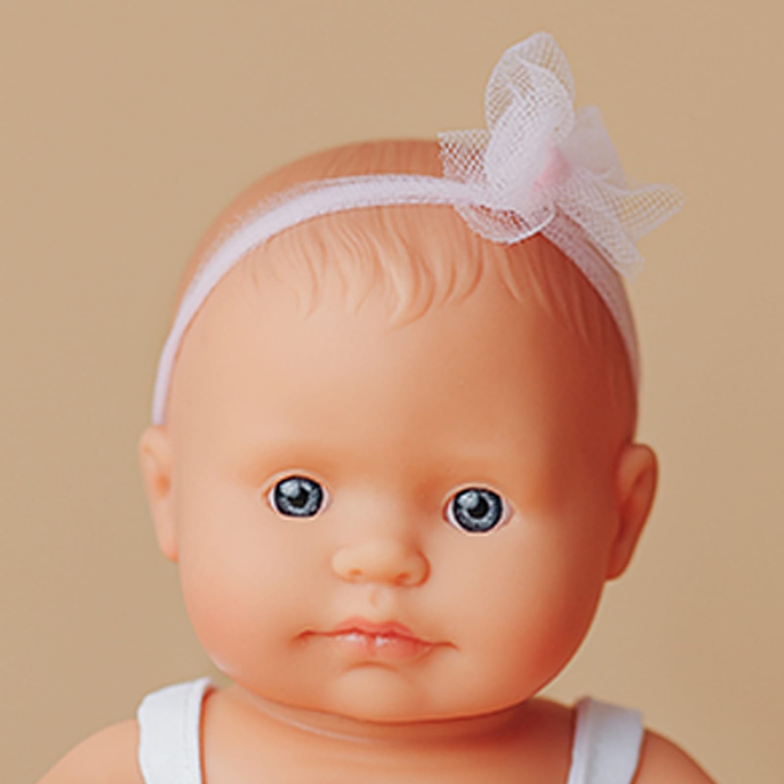 Caucasian Girl Dressed Baby Doll - 21cm