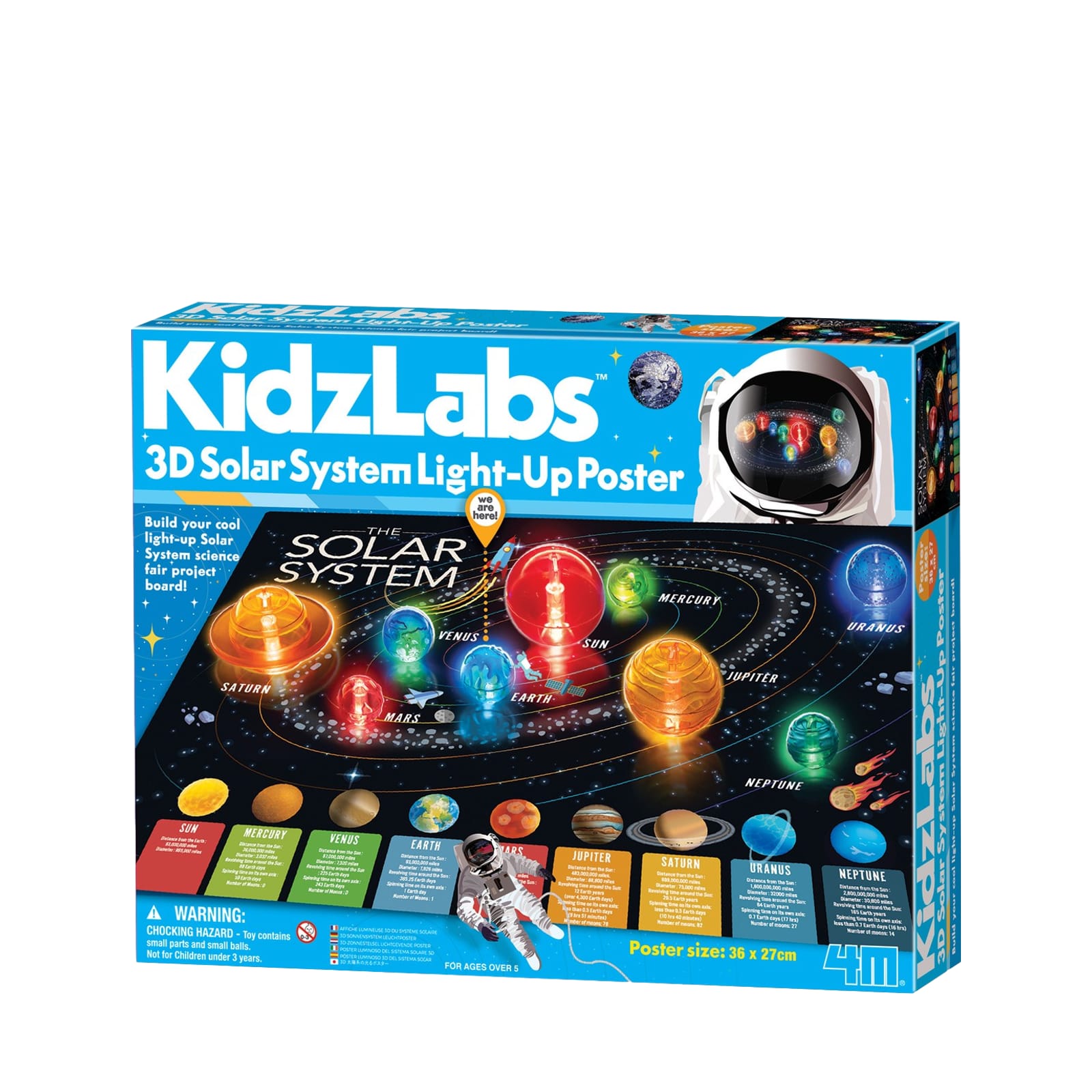 KidzLabs - 3D Solar System Light Up Poster