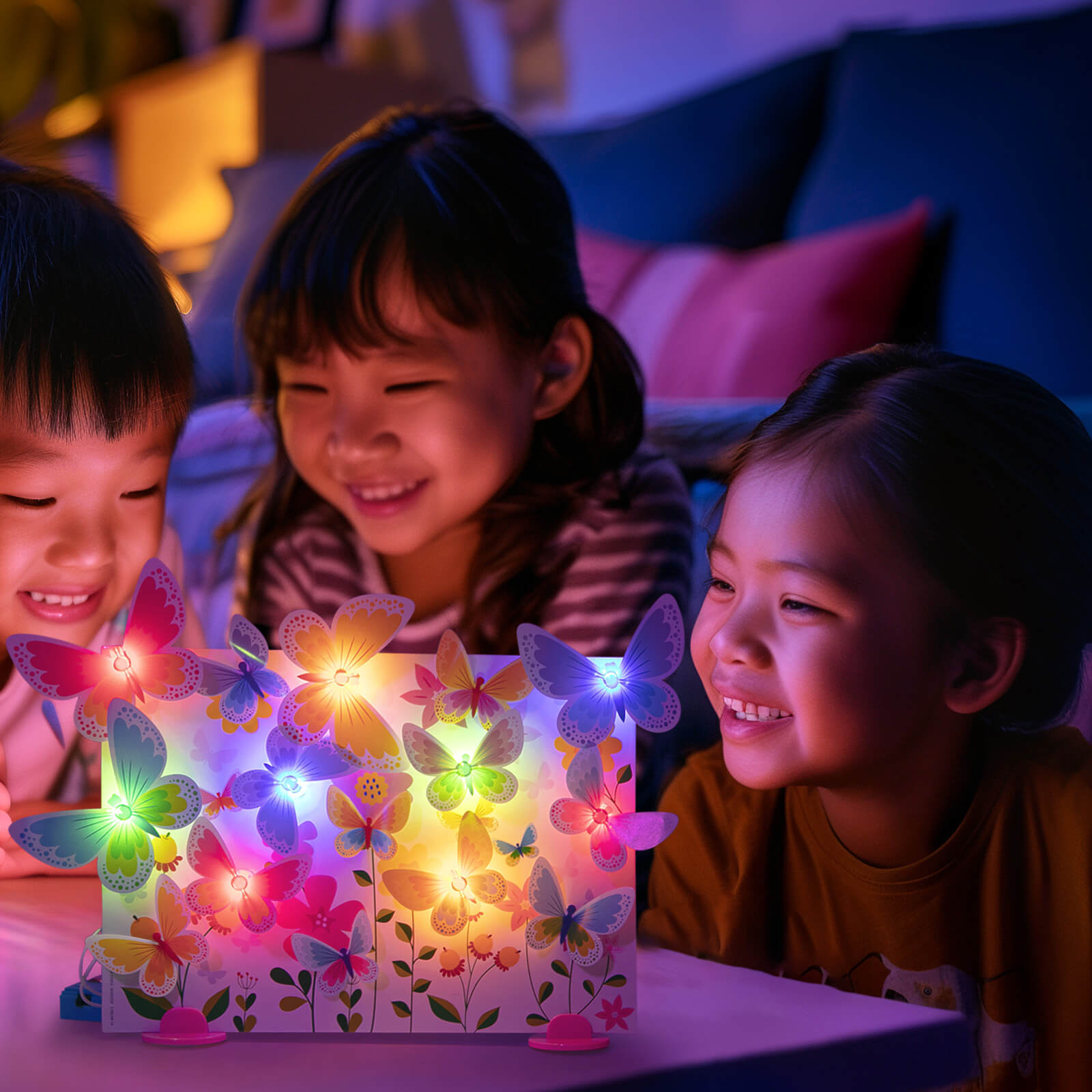 KidzMaker - Glow 3D Butterfly Canvas