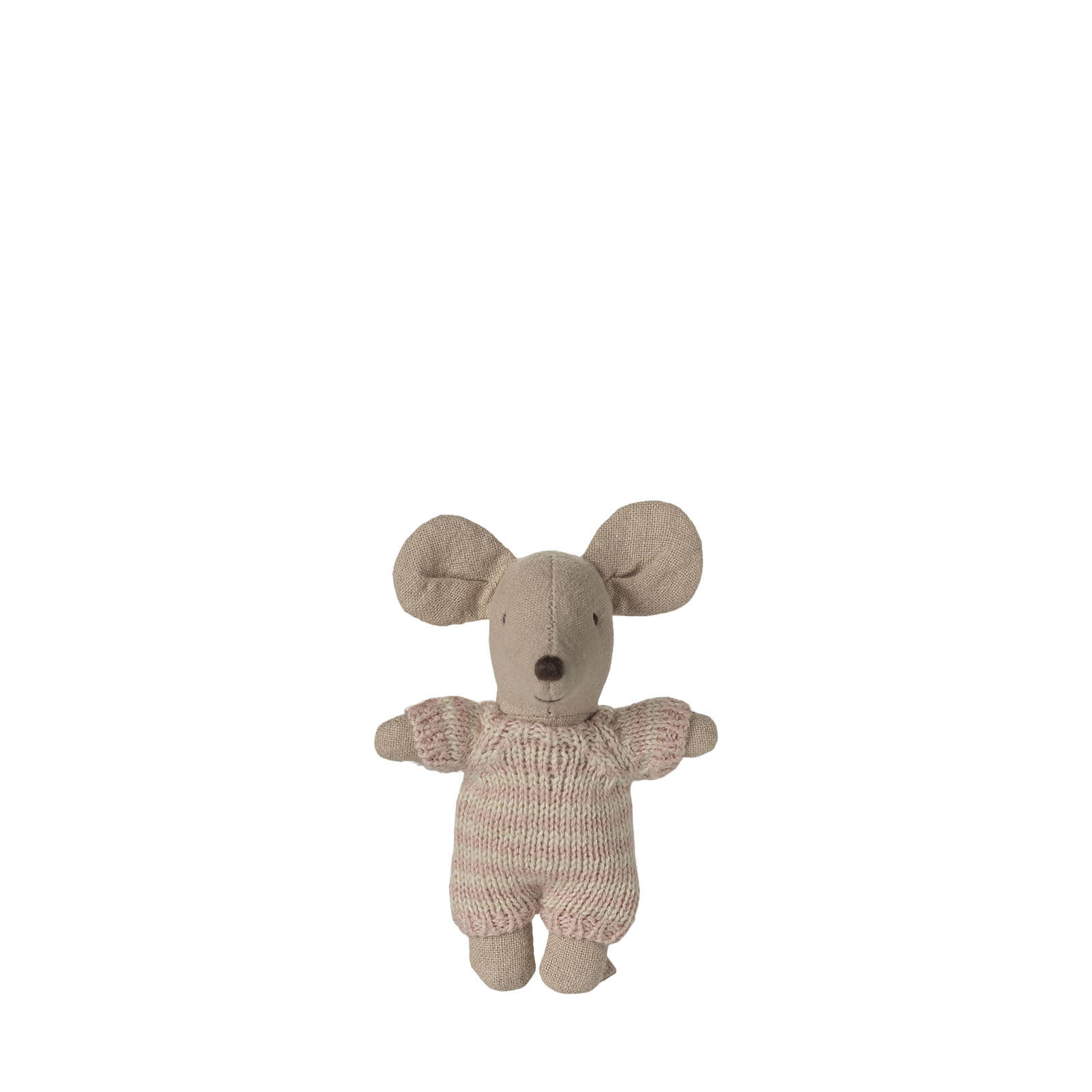 Baby Mouse In Carry Cot - Rose