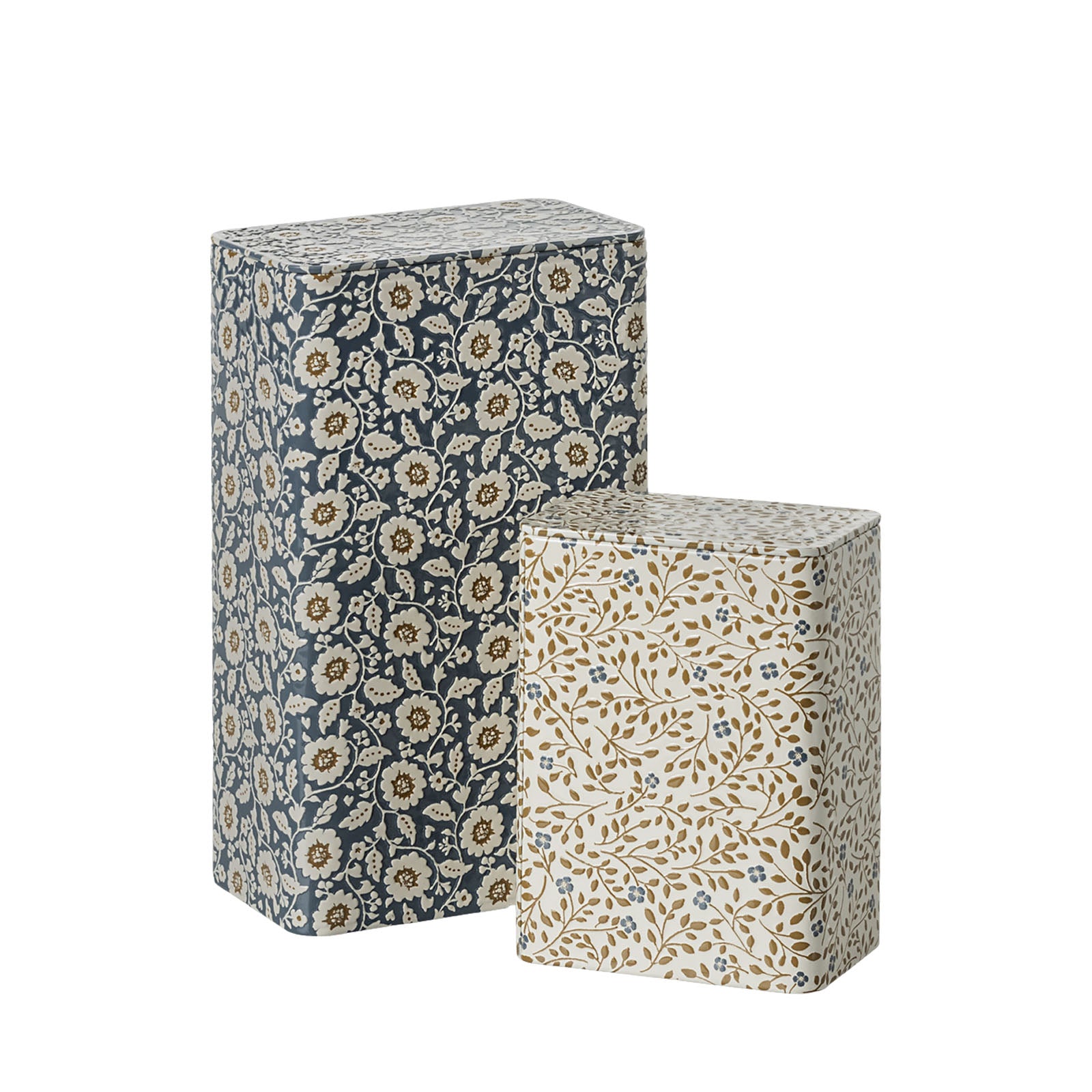 Metal Box Flowers - 2 Piece Set