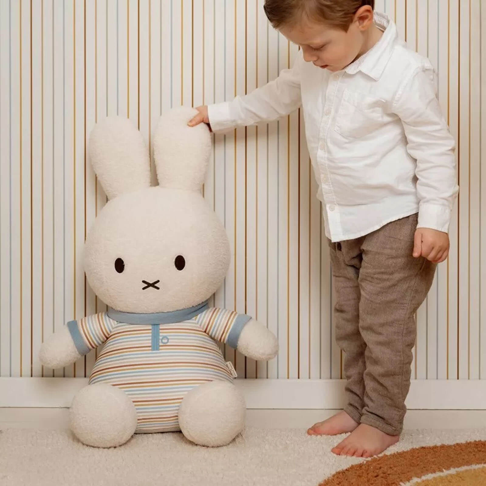 Miffy Cuddle Toy 60cm - Vintage Sunny Stripes