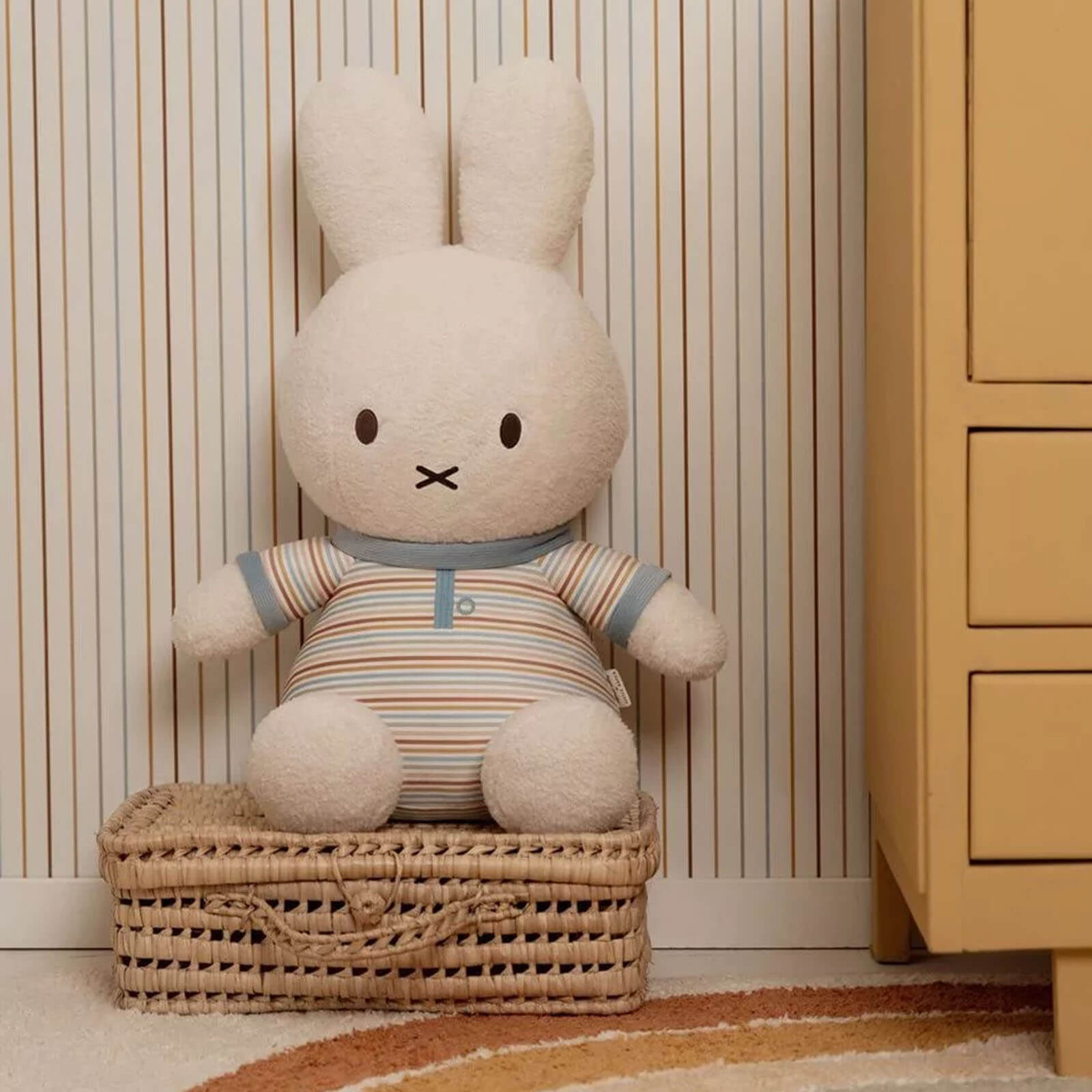 Miffy Cuddle Toy 60cm - Vintage Sunny Stripes
