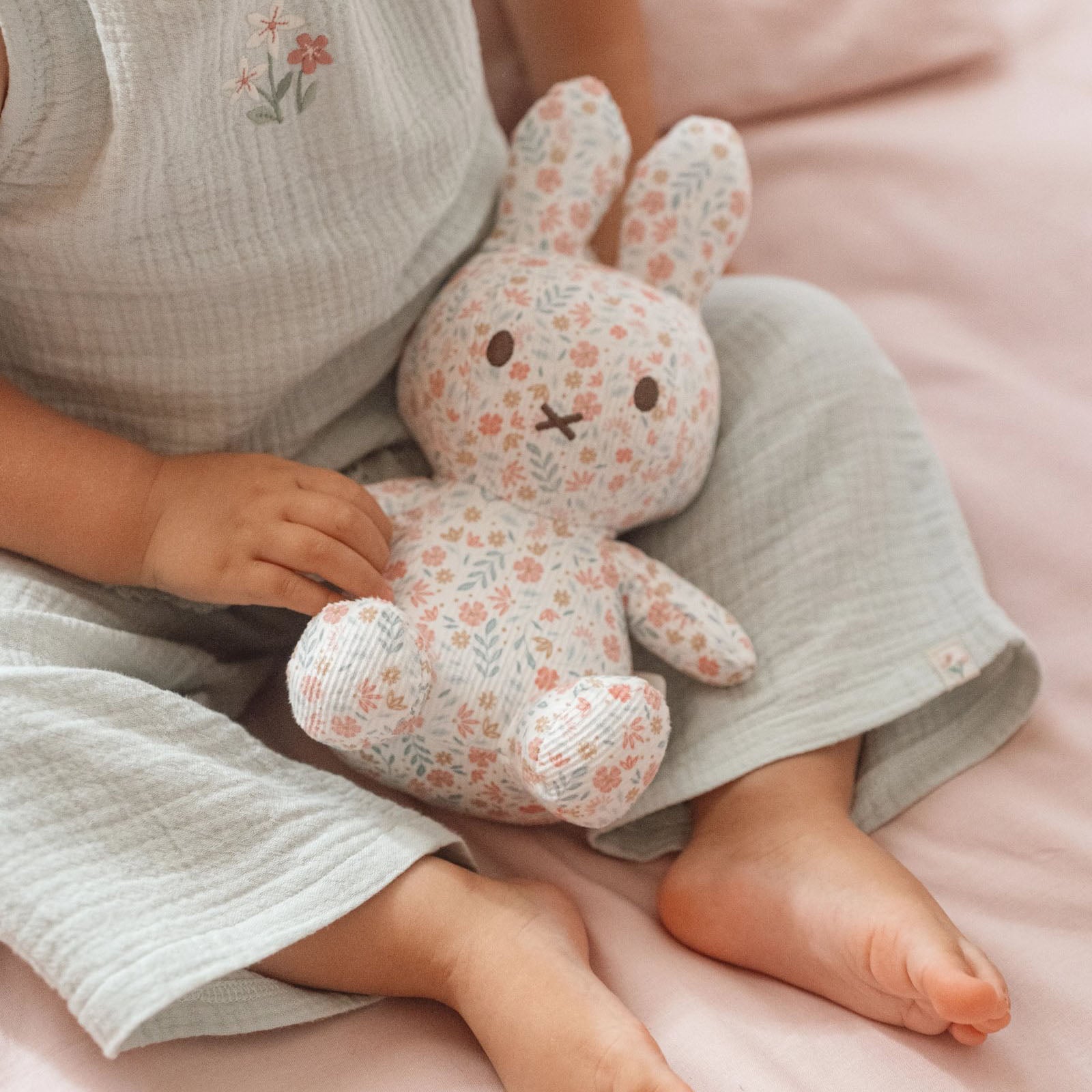 Miffy Cuddle Toy 20cm - All Over Print Lucky Blossom