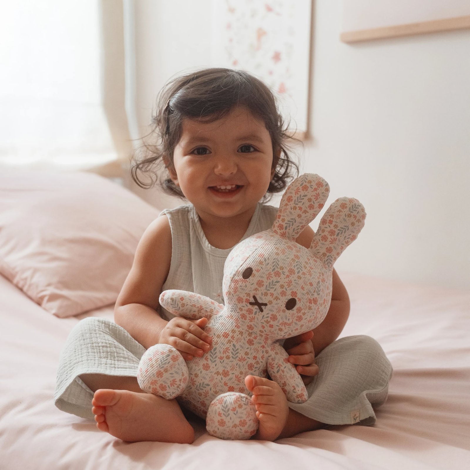 Miffy Cuddle Toy 30cm - All Over Print Lucky Blossom