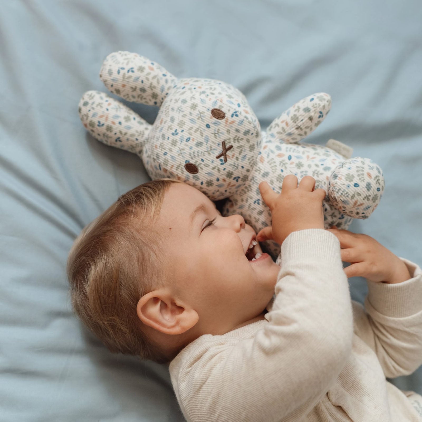 Miffy Cuddle Toy 20cm - All Over Print Lucky Leaves