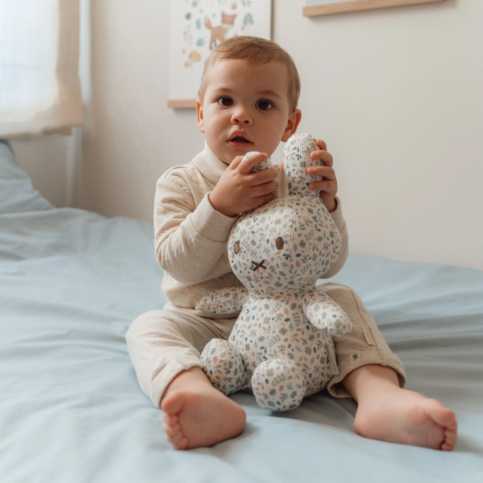 Miffy Cuddle Toy 30cm - All Over Print Lucky Leaves