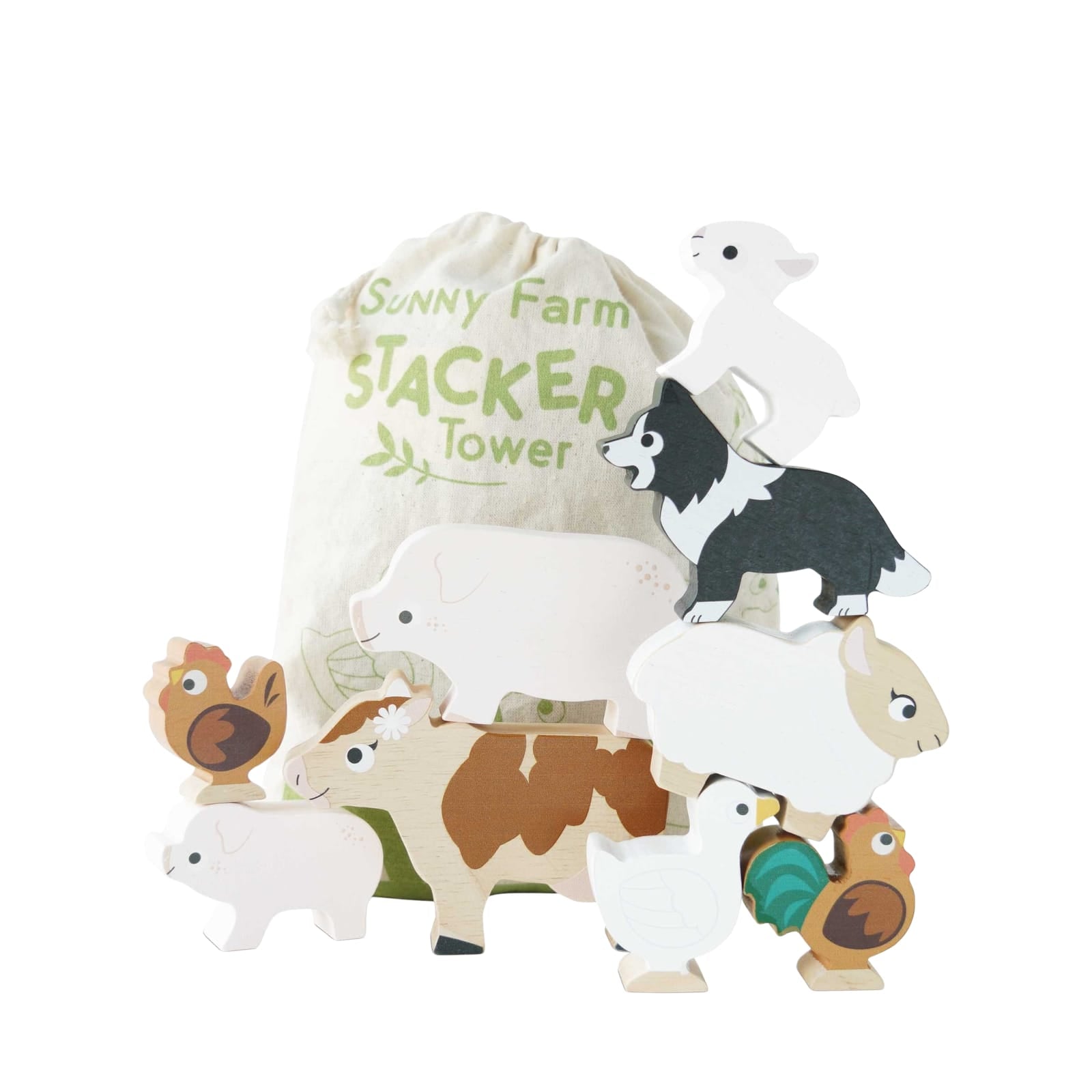 Farmyard Stacking Animals and Bag