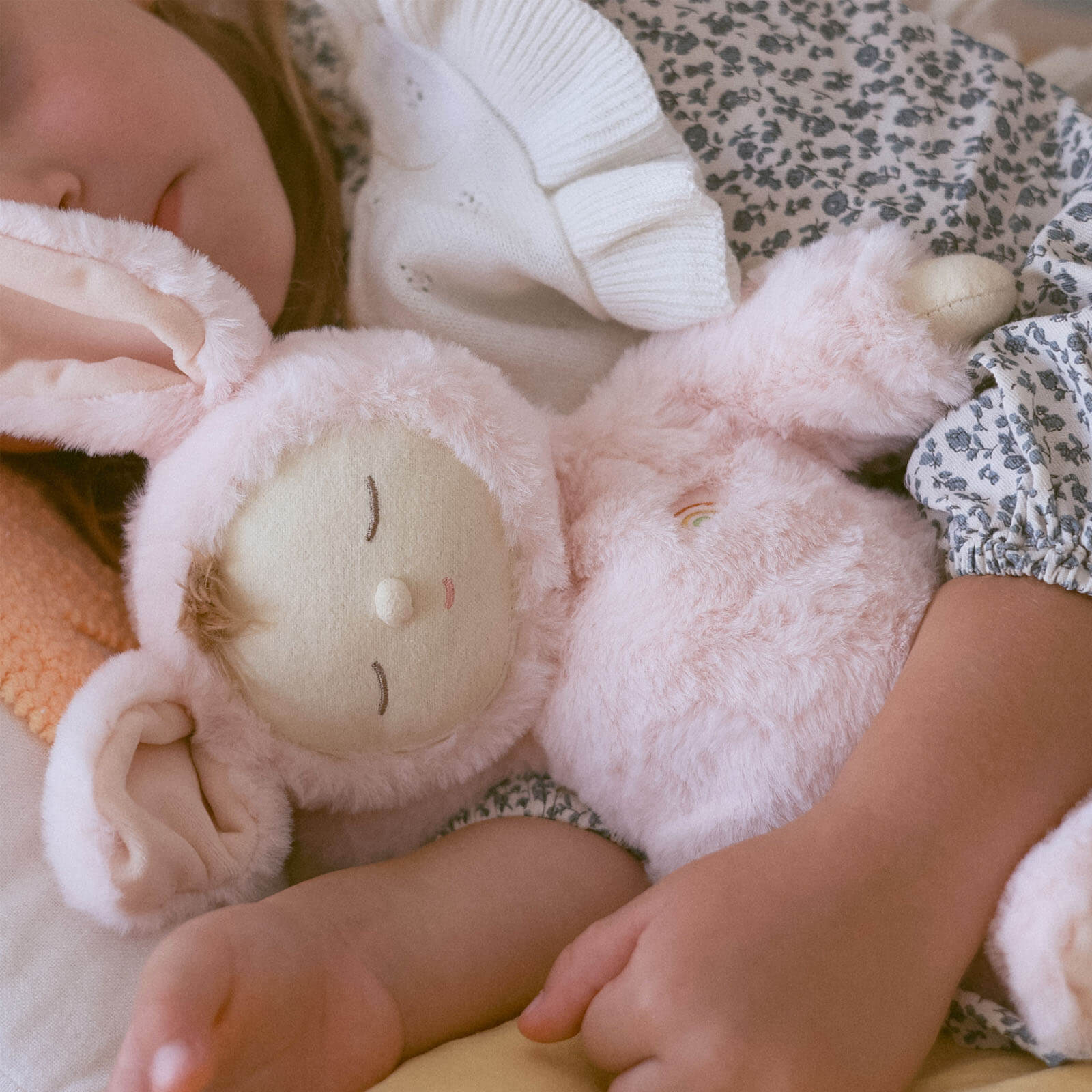 Lullaby Cozy Dinkum Doll - Bunny Moppet Pink