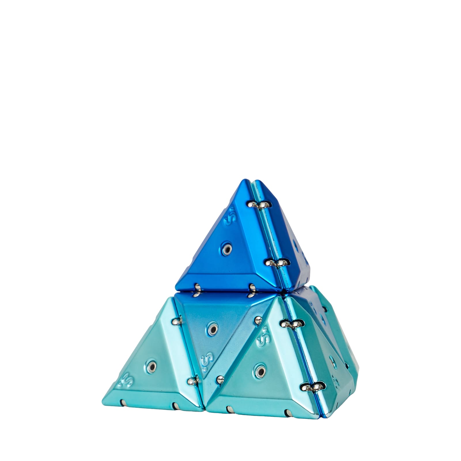 Geode Magnetic Fidget Pyramid - Chrome Cosmos