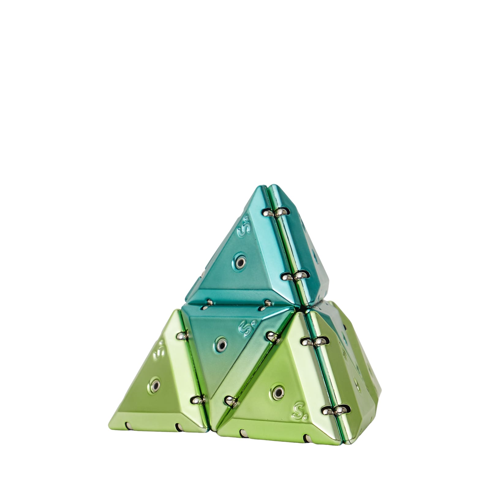 Geode Magnetic Fidget Pyramid - Chrome Gamma