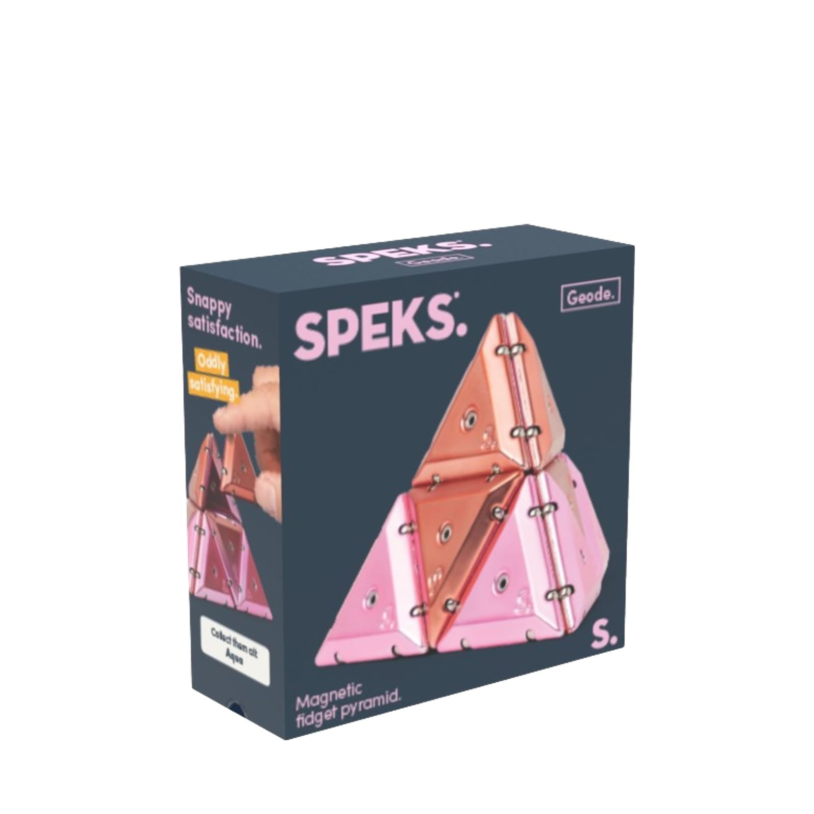 Geode Magnetic Fidget Pyramid - Chrome Stellar
