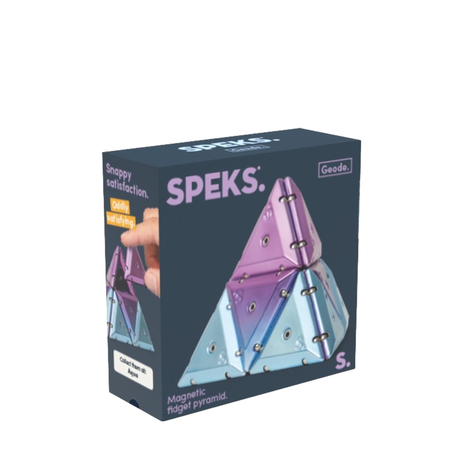 Geode Magnetic Fidget Pyramid - Chrome Nova